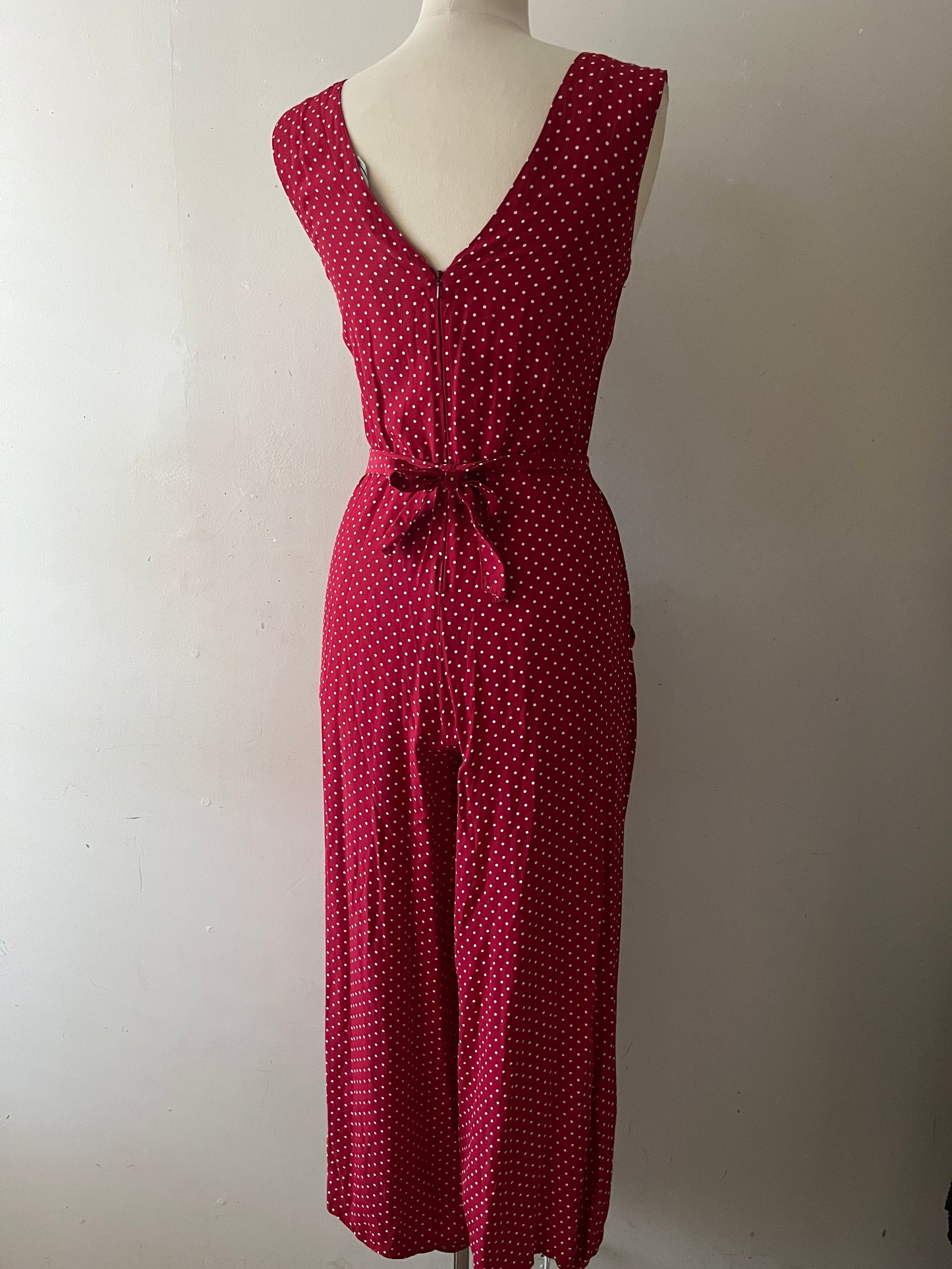 Red Polka Dot Jumpsuit| Small