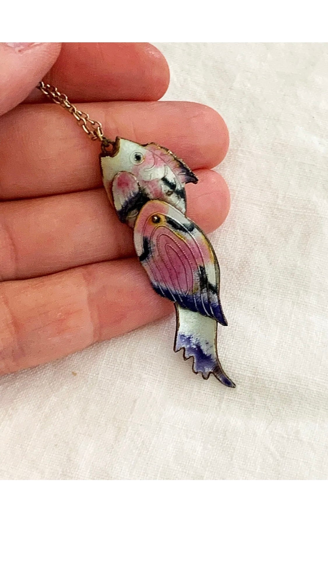 Koi Fish Enamel Necklace