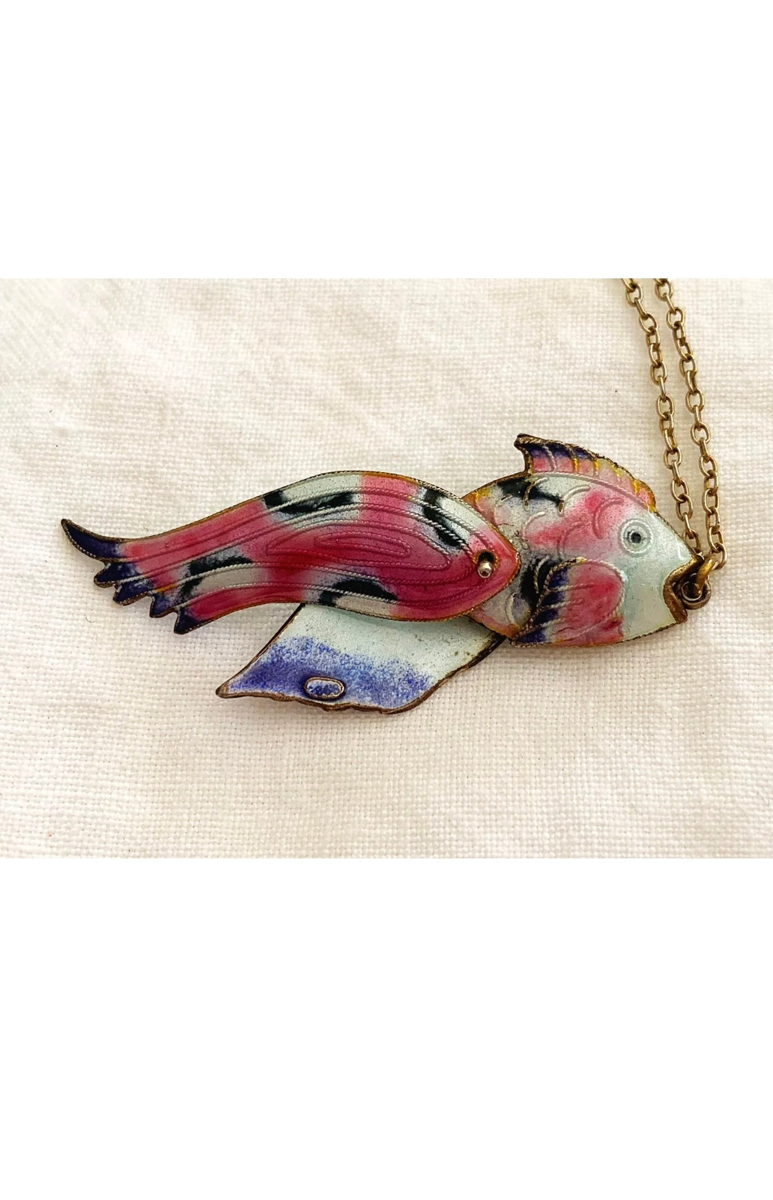 Koi Fish Enamel Necklace