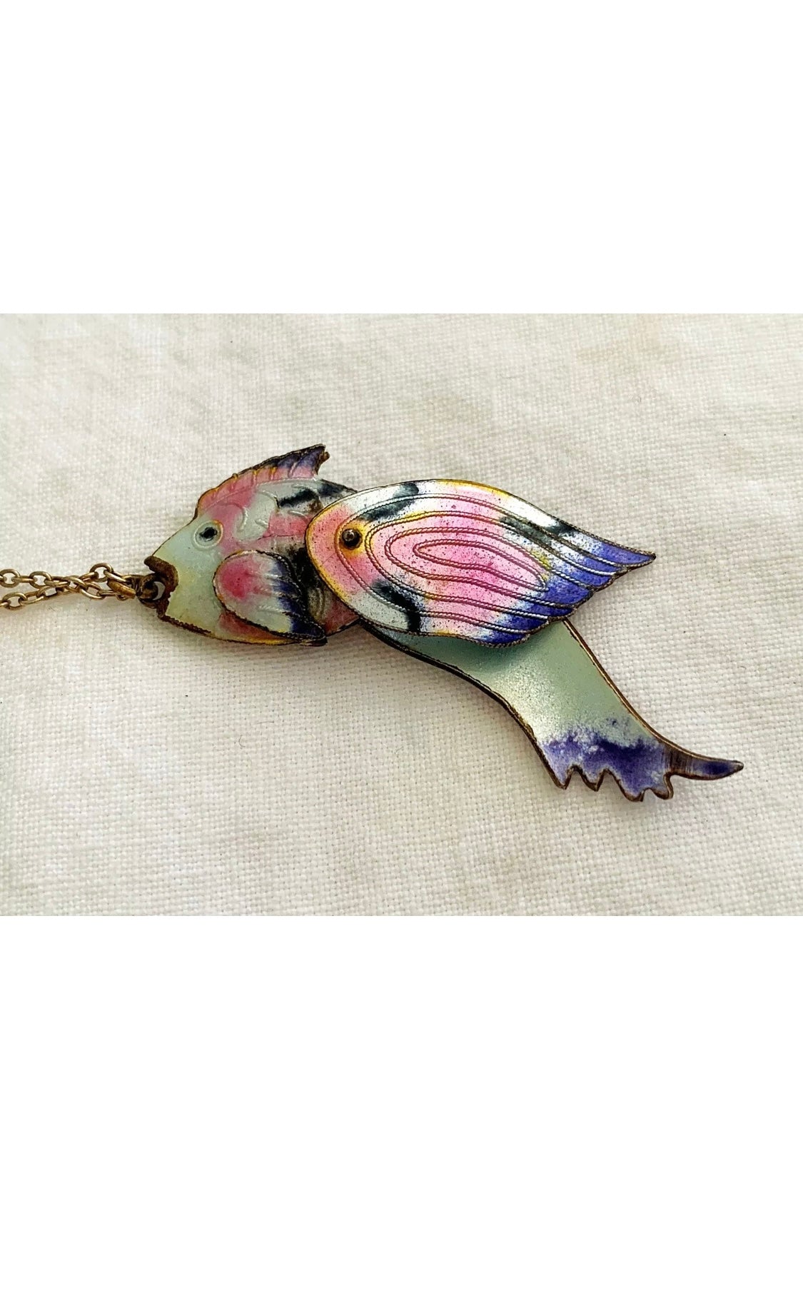 Koi Fish Enamel Necklace