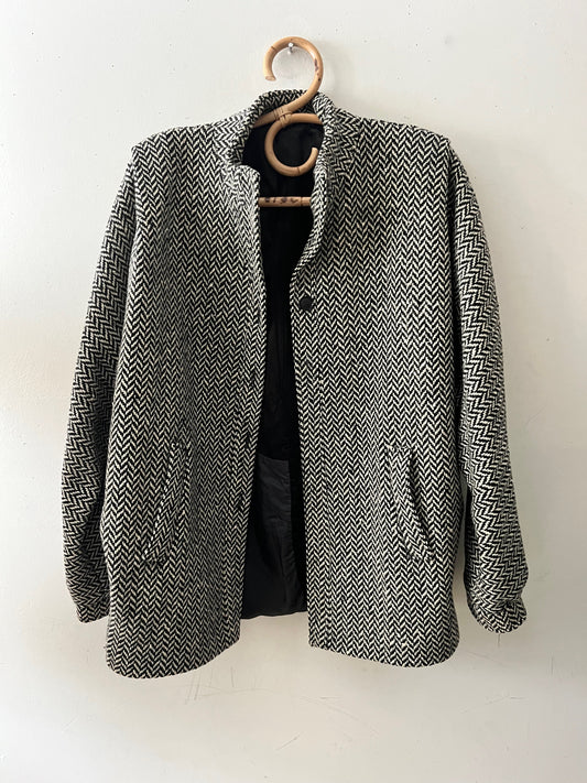 Chevron Tweed Jacket| Large