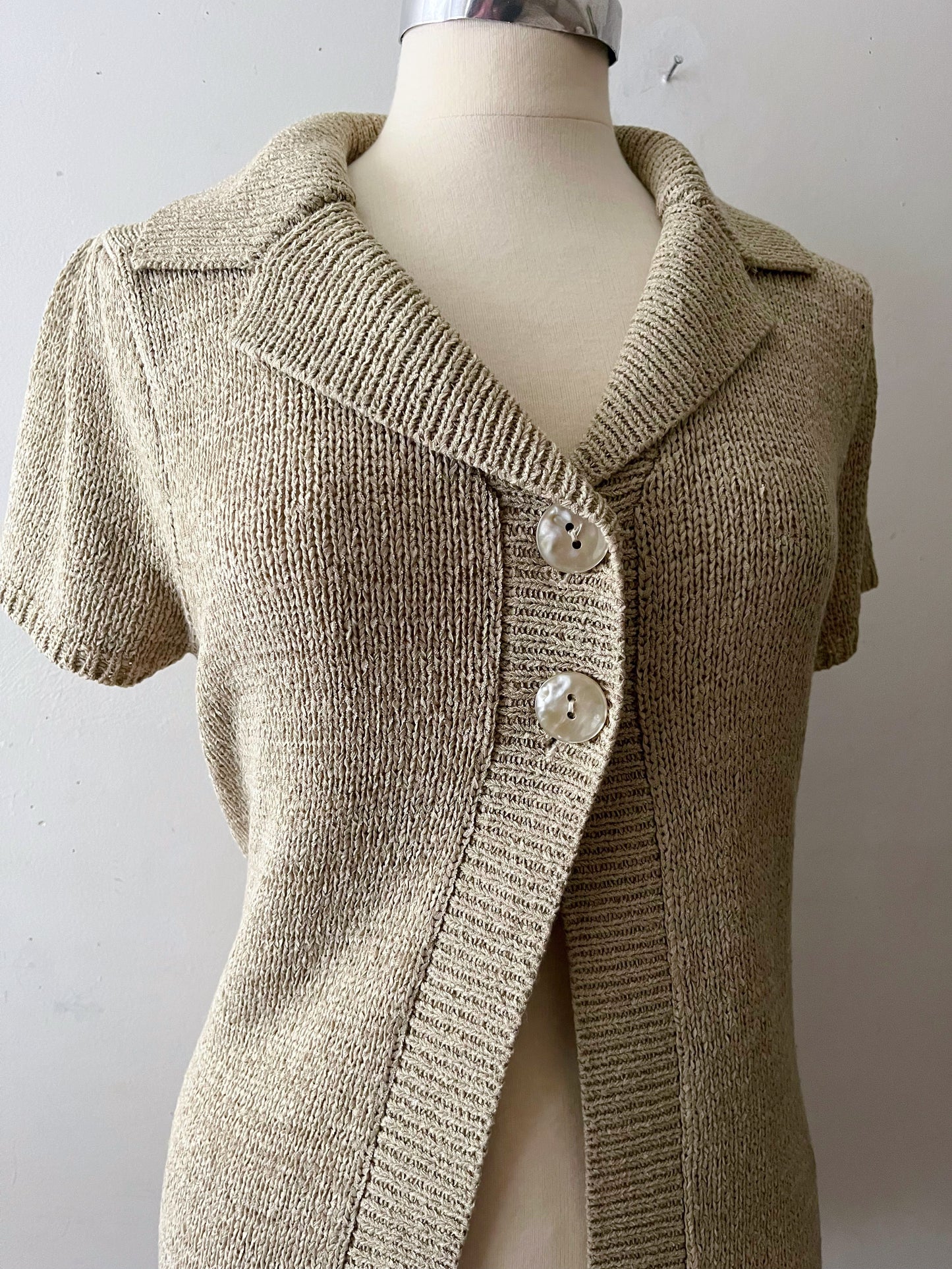 Textured Knit Cardigan Top