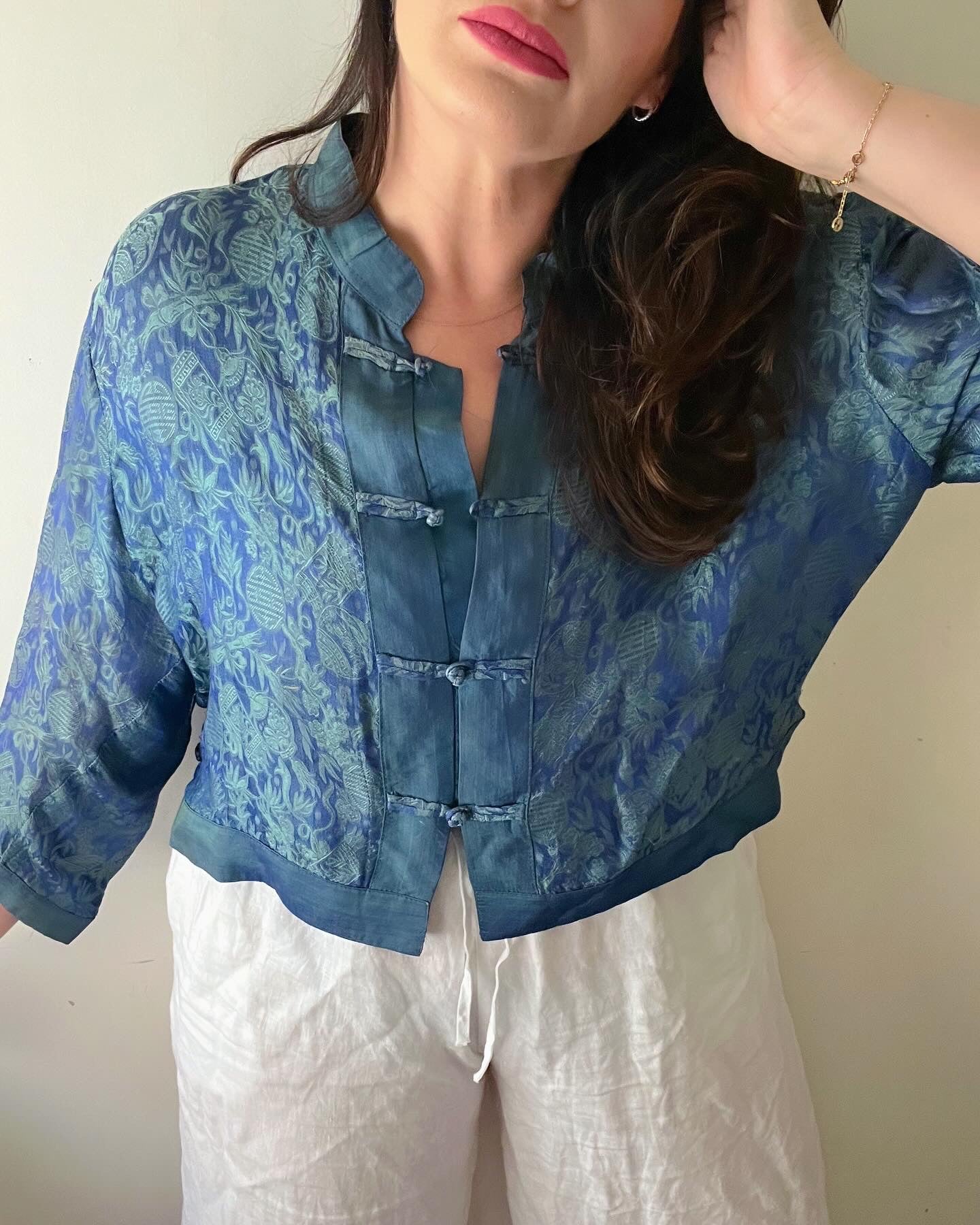 Silk Fire Airy Top- Cool Blue