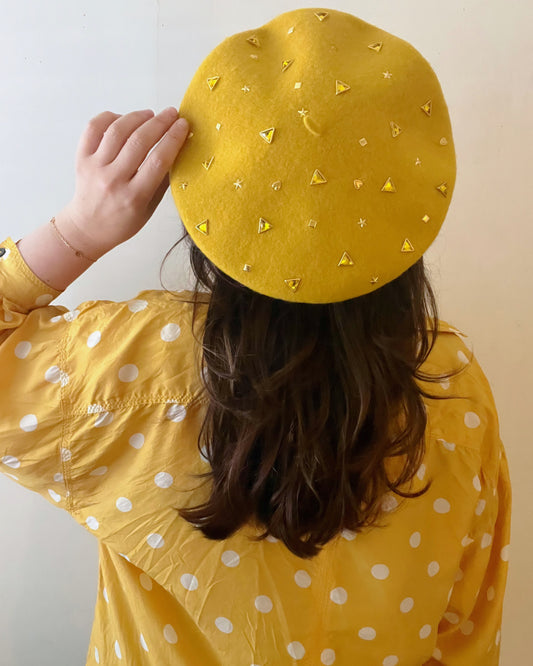 Charms Stud Pop Beret- Marigold