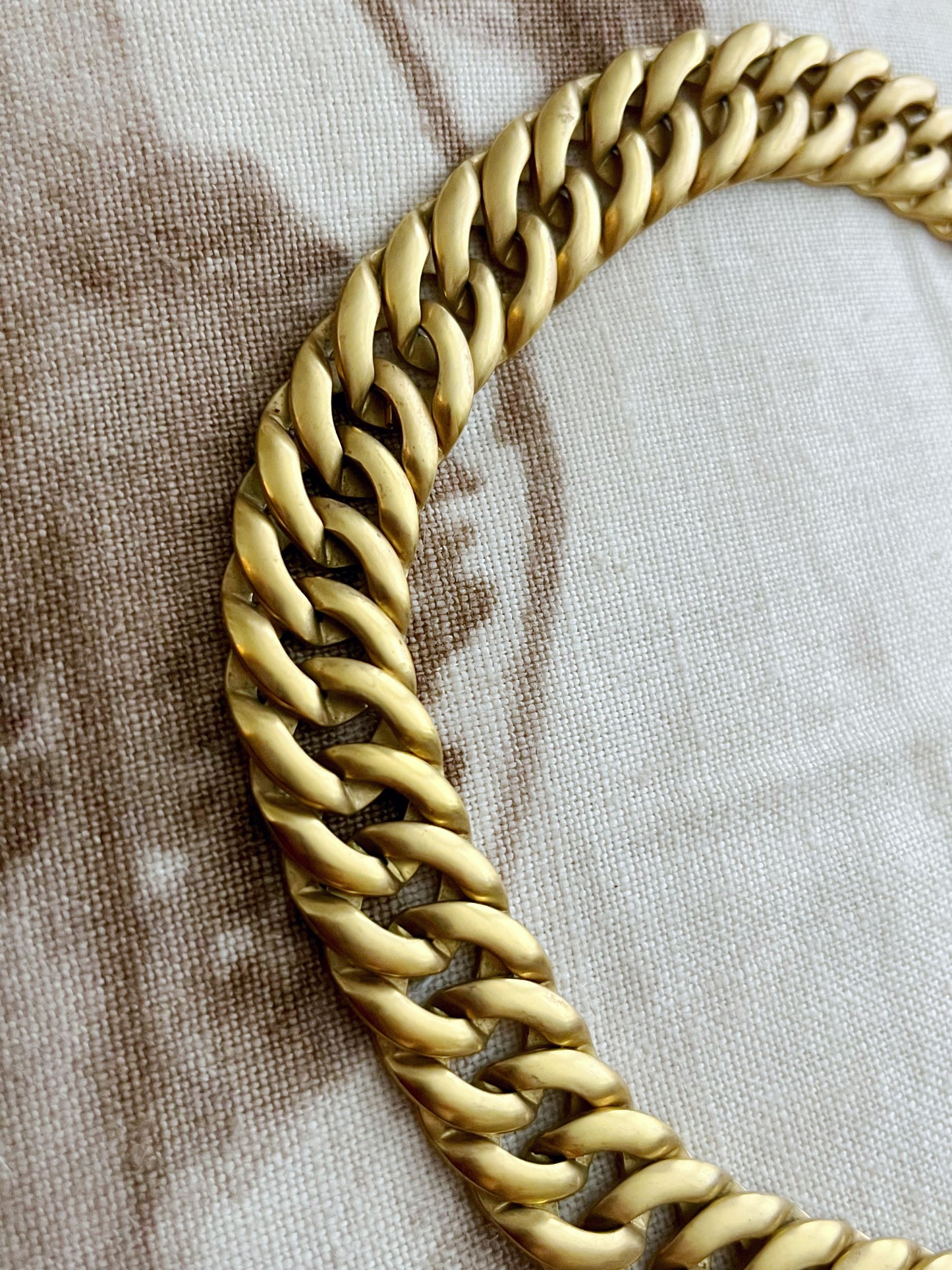 Curb link Gold Collar Necklace