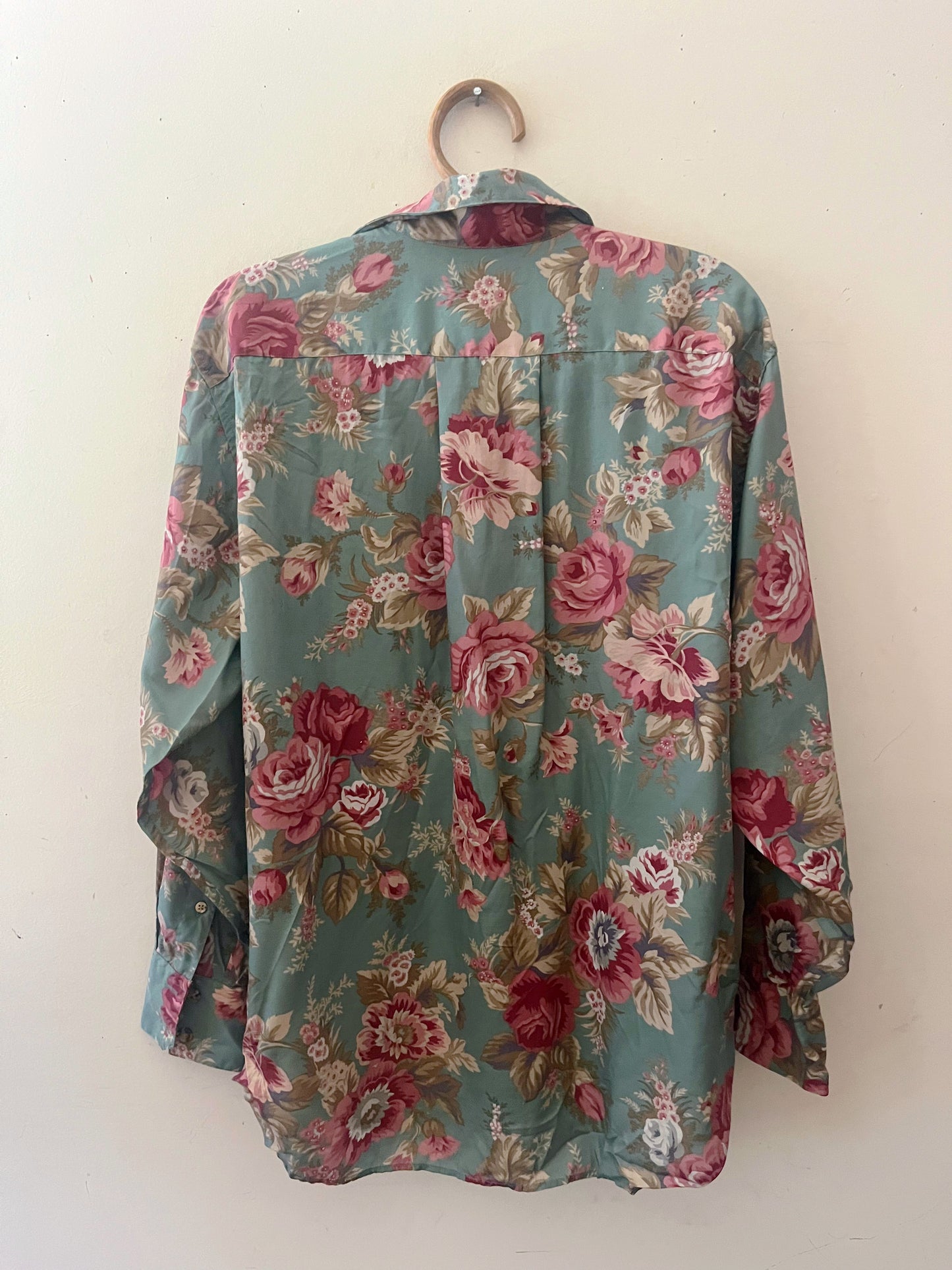 Muted Turquoise Floral Top