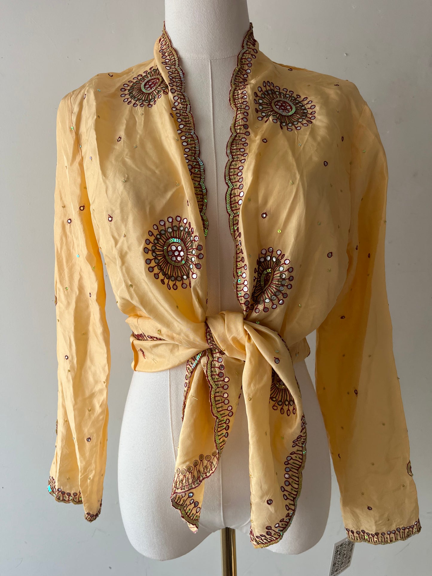 Silk Embellished Cardigan Jacket| Small