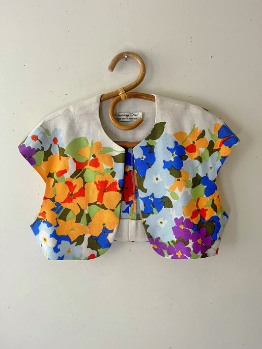 Christian Dior Floral Cropped Jacket | S/M