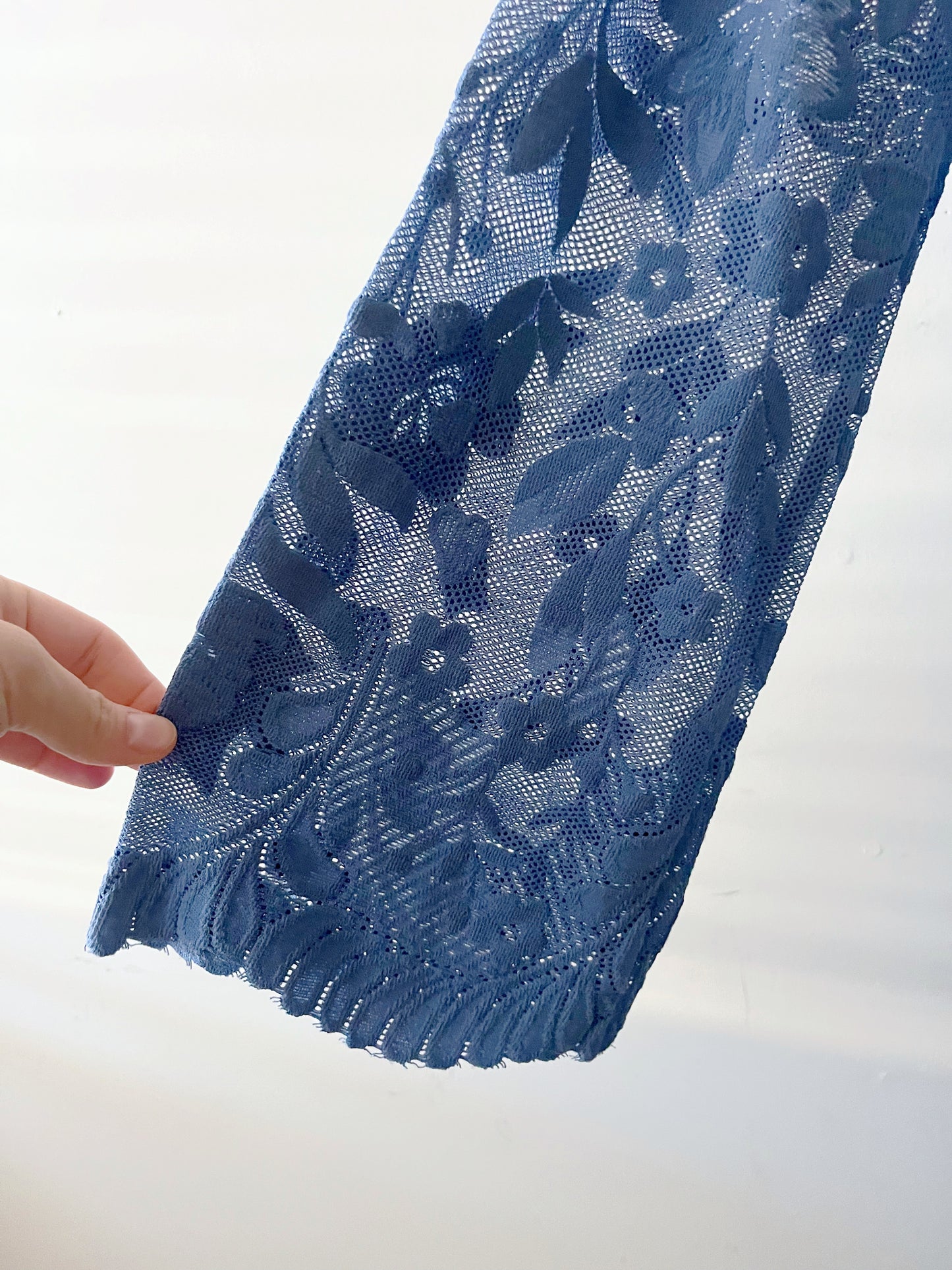 Cobalt Blue Tunic Eyelet Cotton Dress| M/L