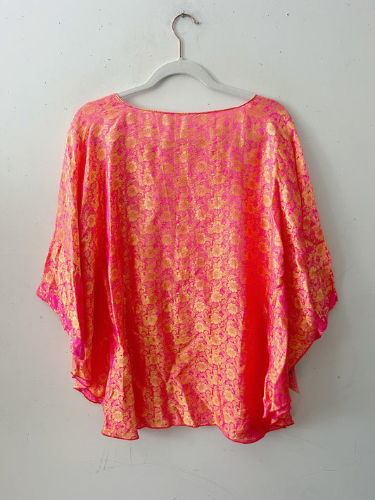 Silk Boho Floral Tunic Top | One Size
