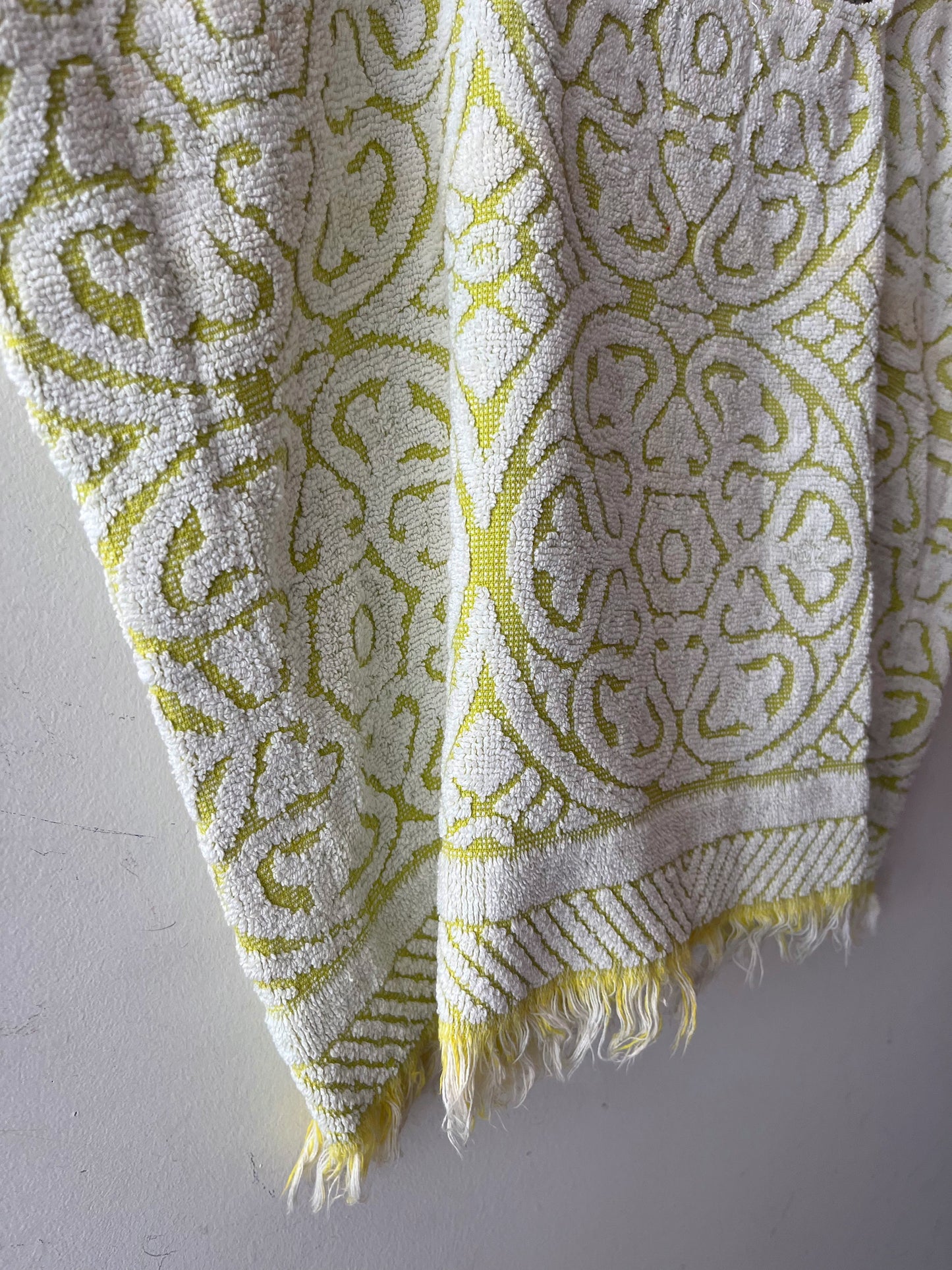 Chartreuse Medallion Towel Top