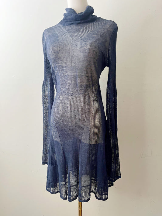 Parisan Fine Sheer Knit Dress| S/M