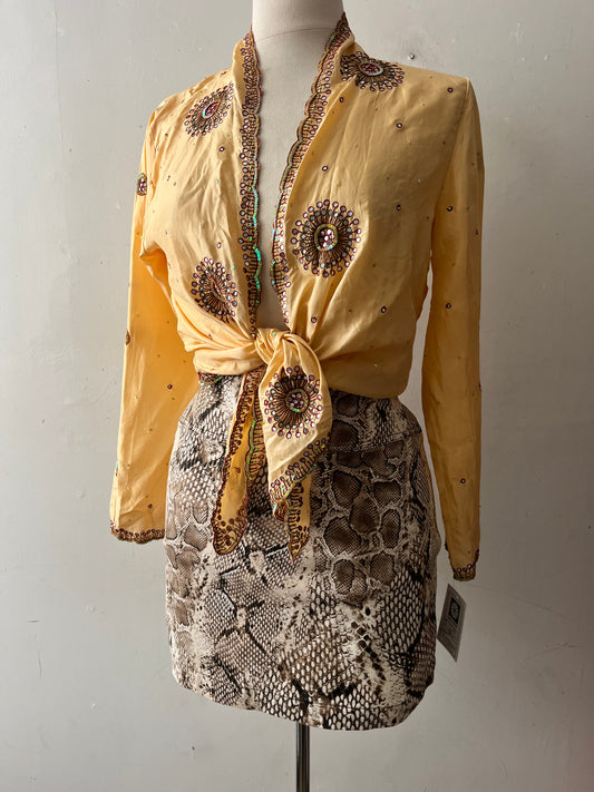 Silk Embellished Cardigan Jacket| Small