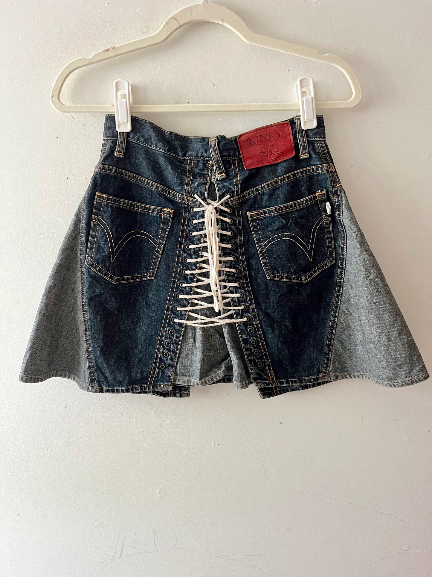Lace Up Corset Denim Mini Skirt| XS/S