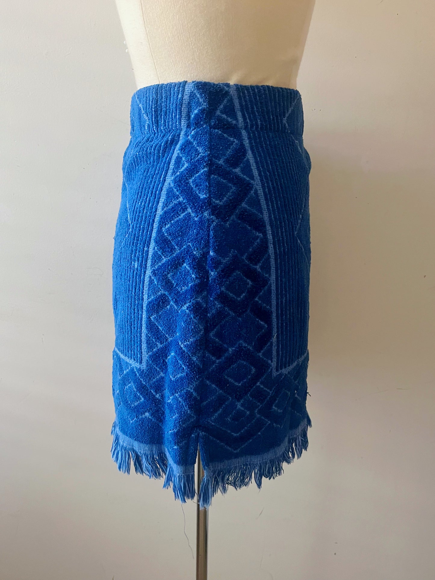 Blue Diamond Towel Mini Skirt