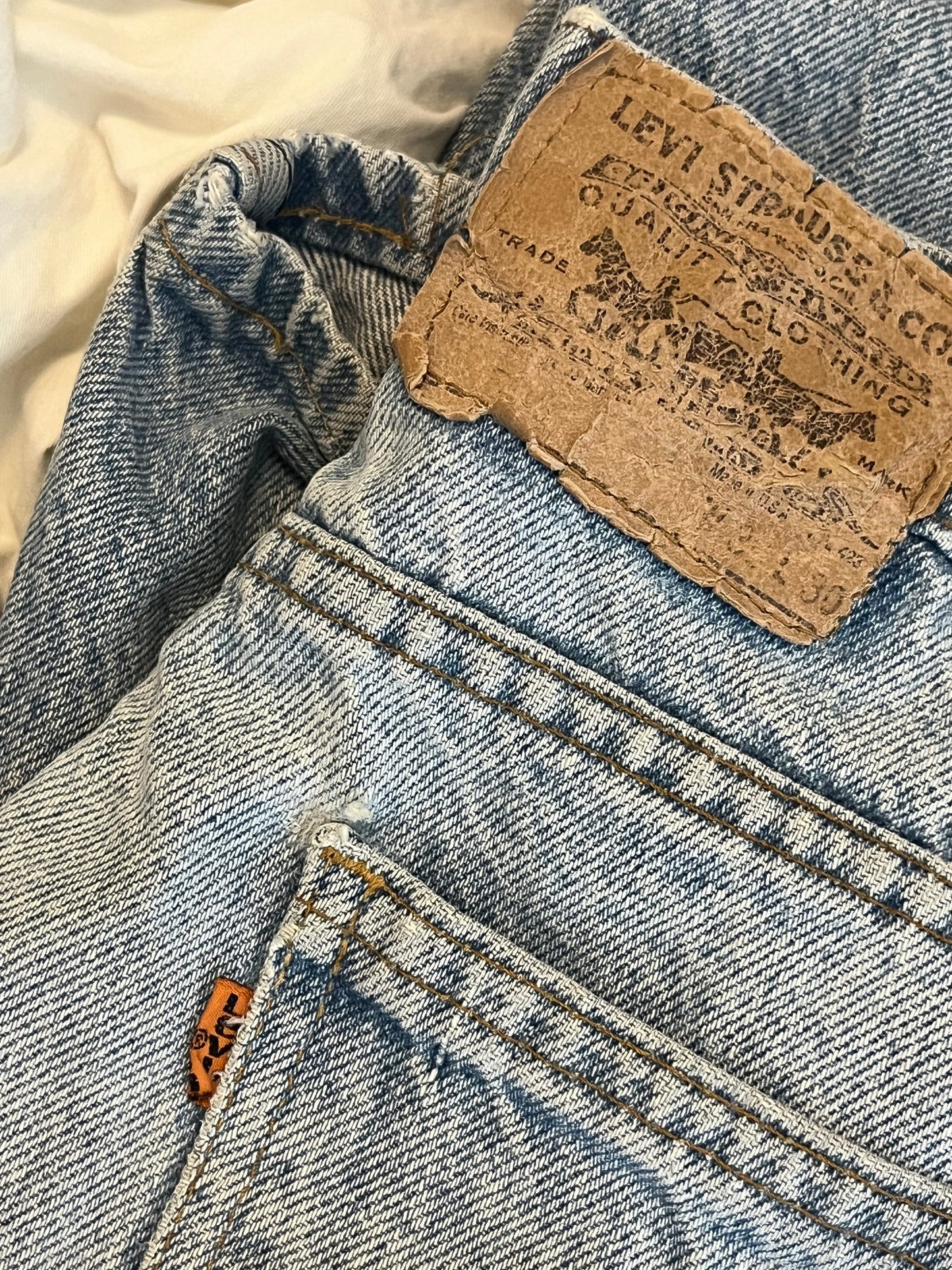 Vintage Levi Denim Blue Jeans- Orange Tab