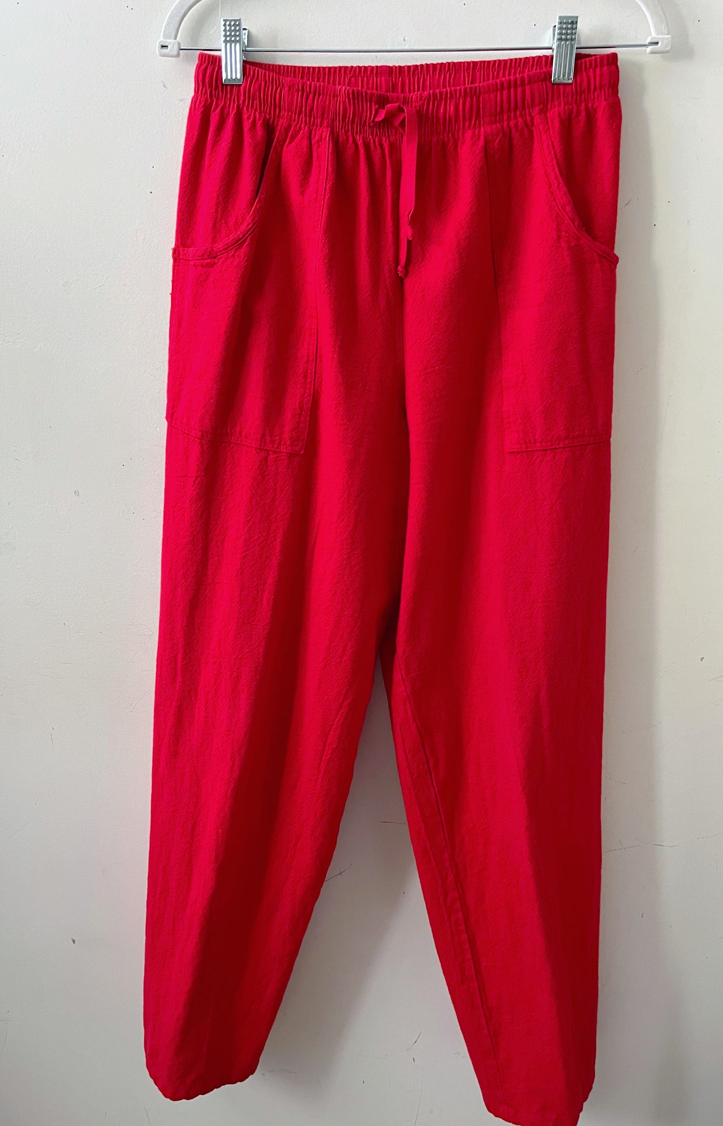 Cotton Canvas Top & Pants Set- Red| S/M