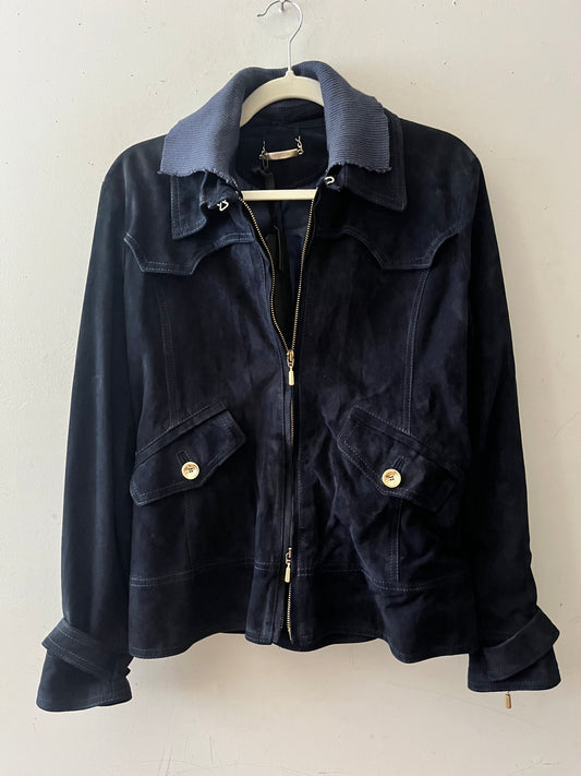 Italian Suede Leather Jacket| Medium