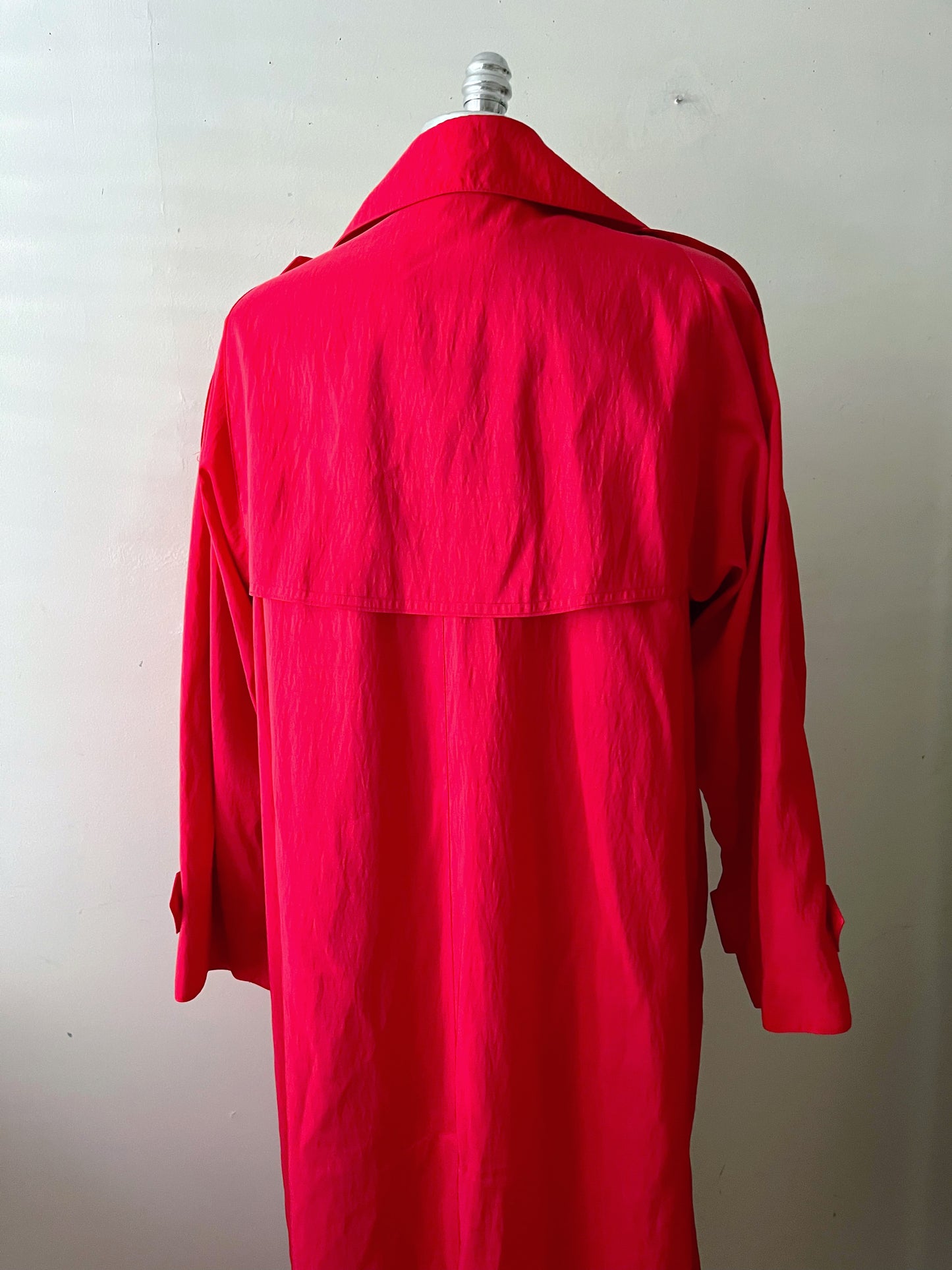 Red Trench Coat Shell Buttons| L/XL