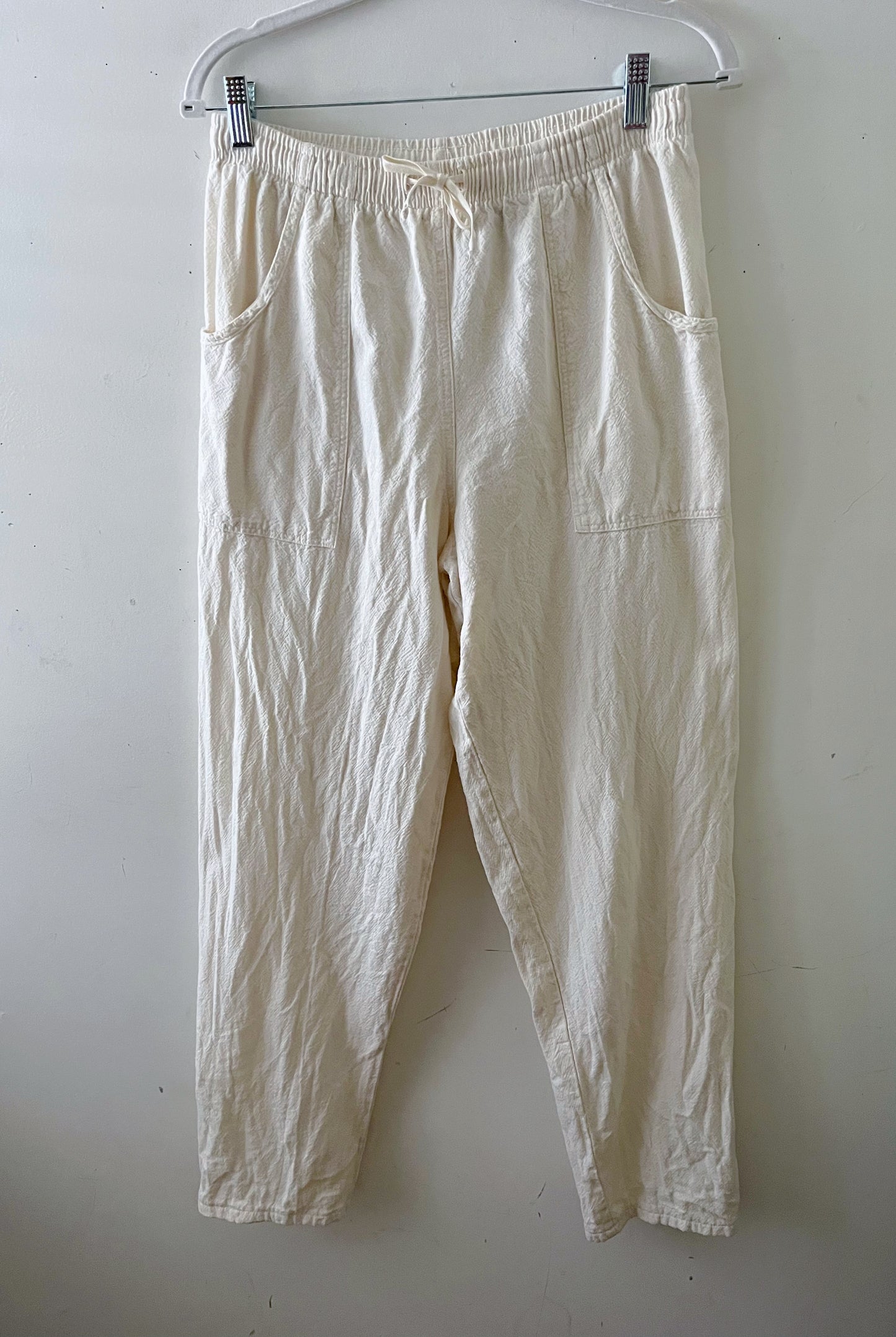 Cotton Canvas Top & Pants Set- Cream| S/M