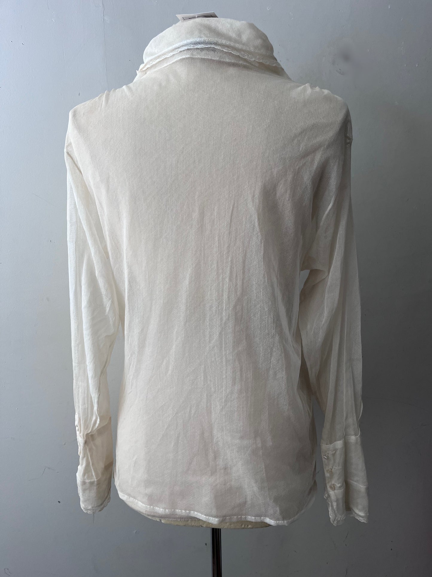Ralph Lauren Sheer Ruffle Blouse| S/M