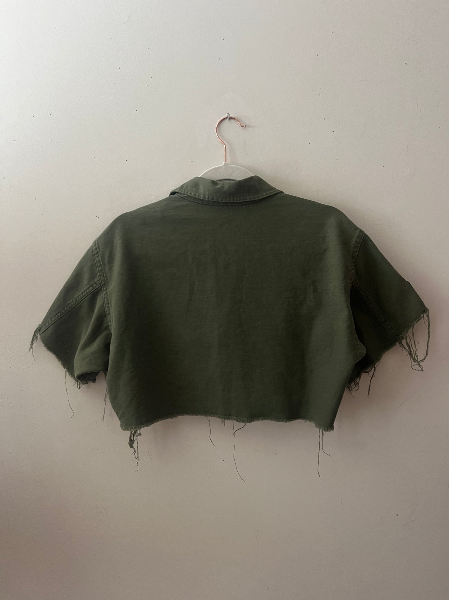 Army Patched Cropped Top