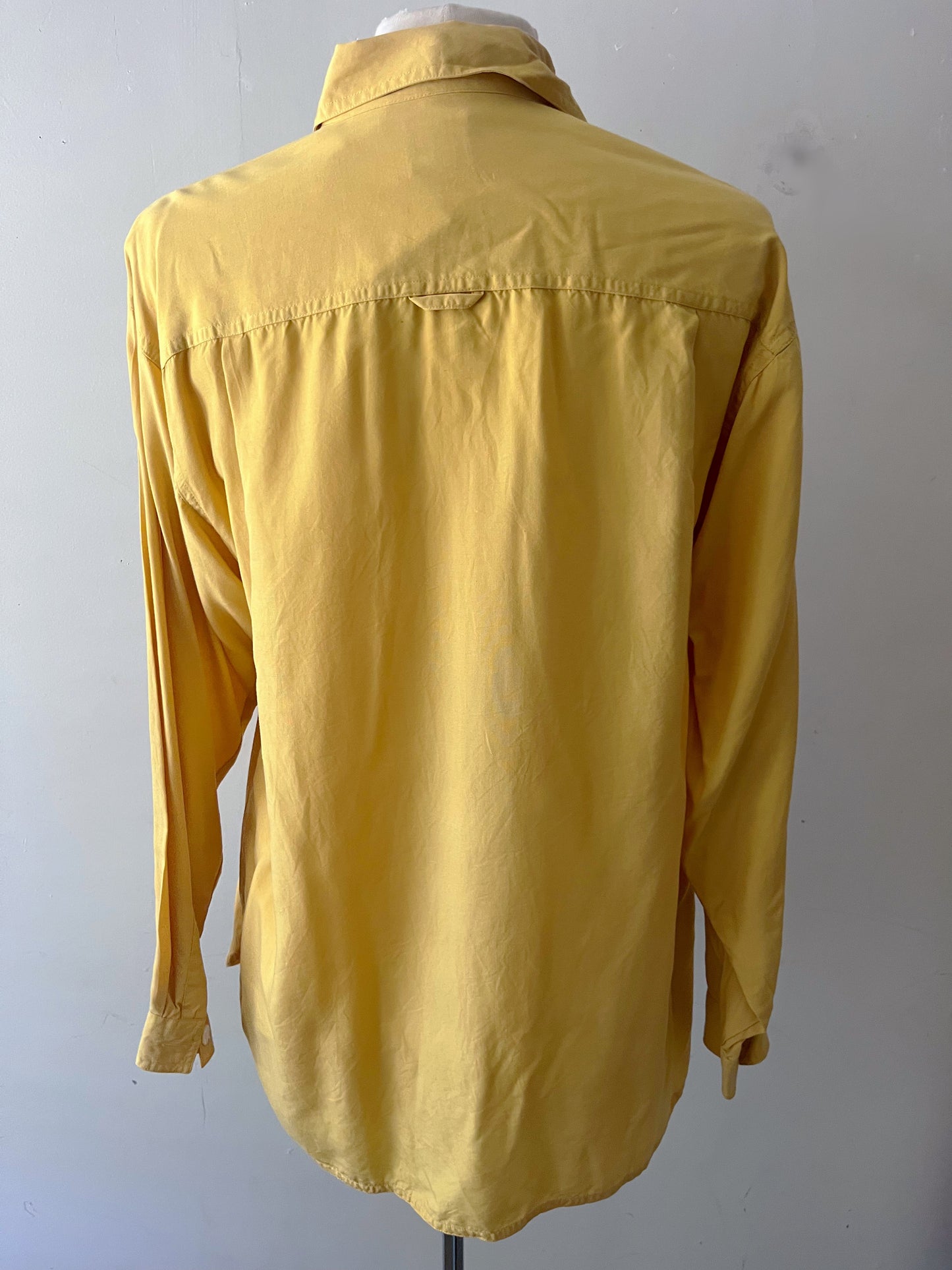 Vintage 90s GAP Mustard Yellow Button Down Shirt| Medium