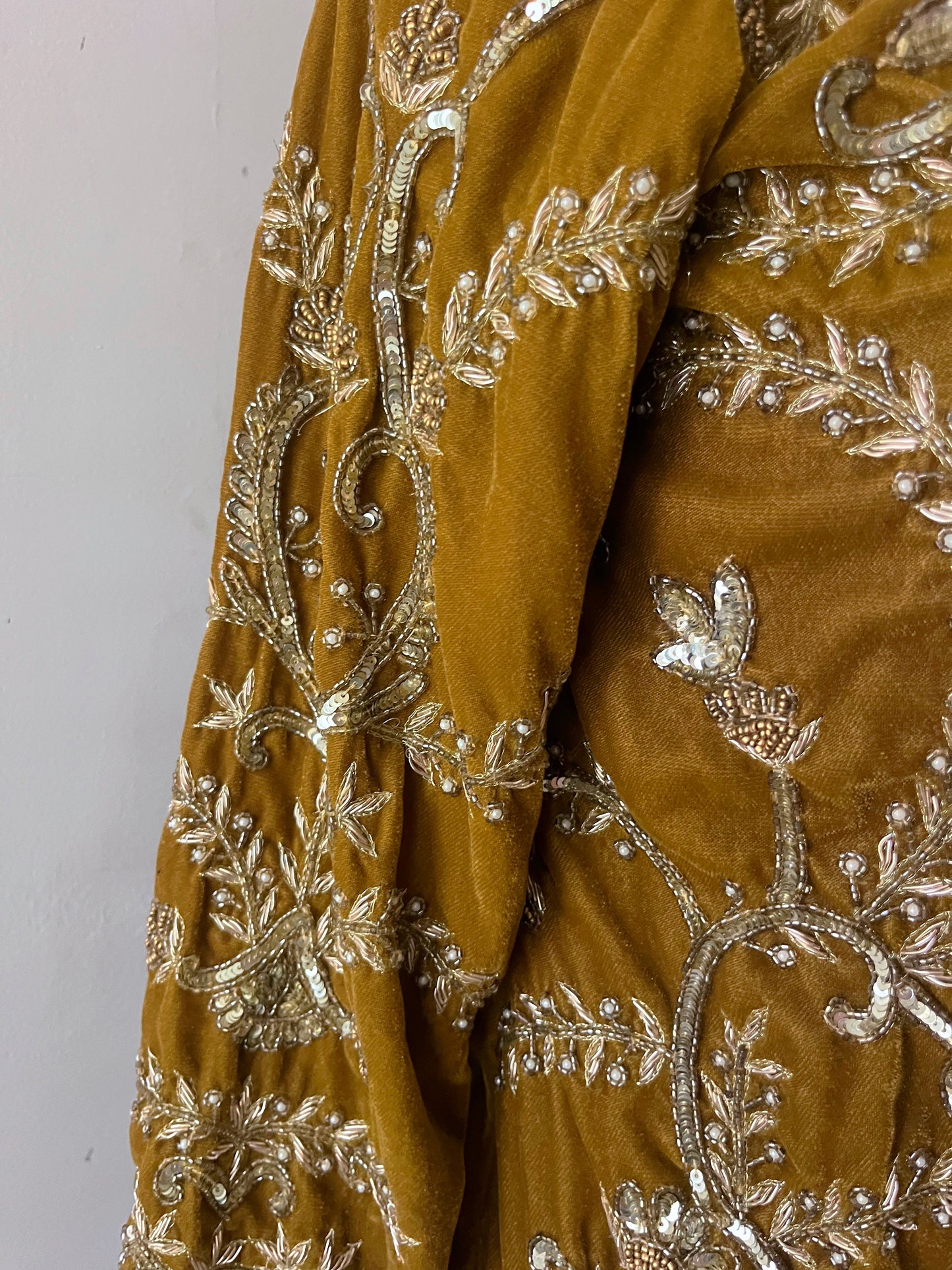 Velvet Beaded & Sequined Cardigan Jacket| S/M