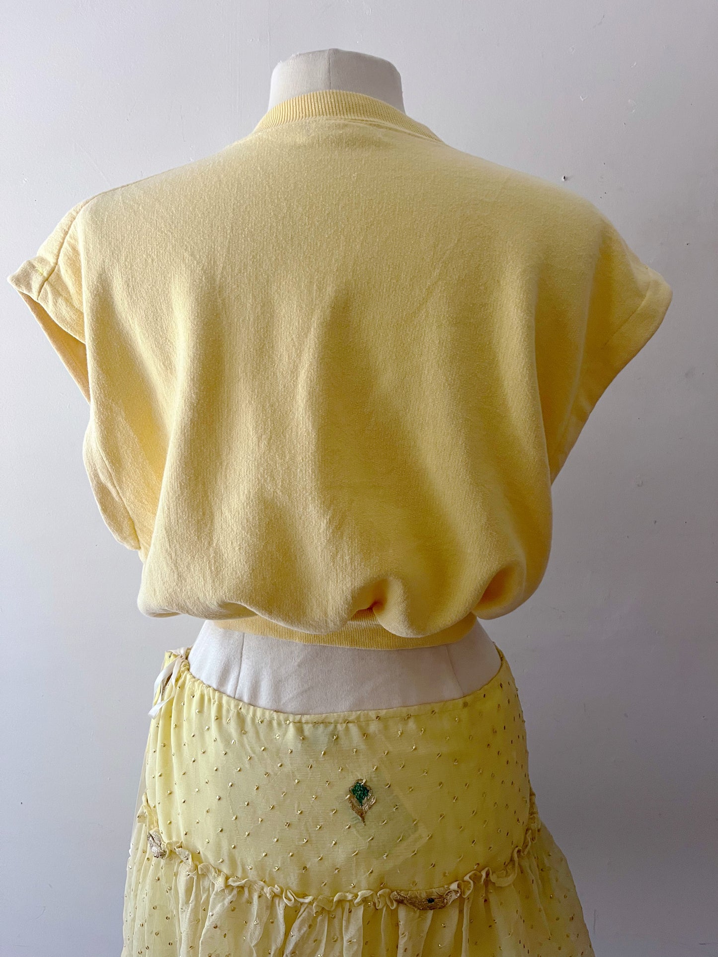 Miss America Modern Crew Sweat Top Butter Yellow| Medium