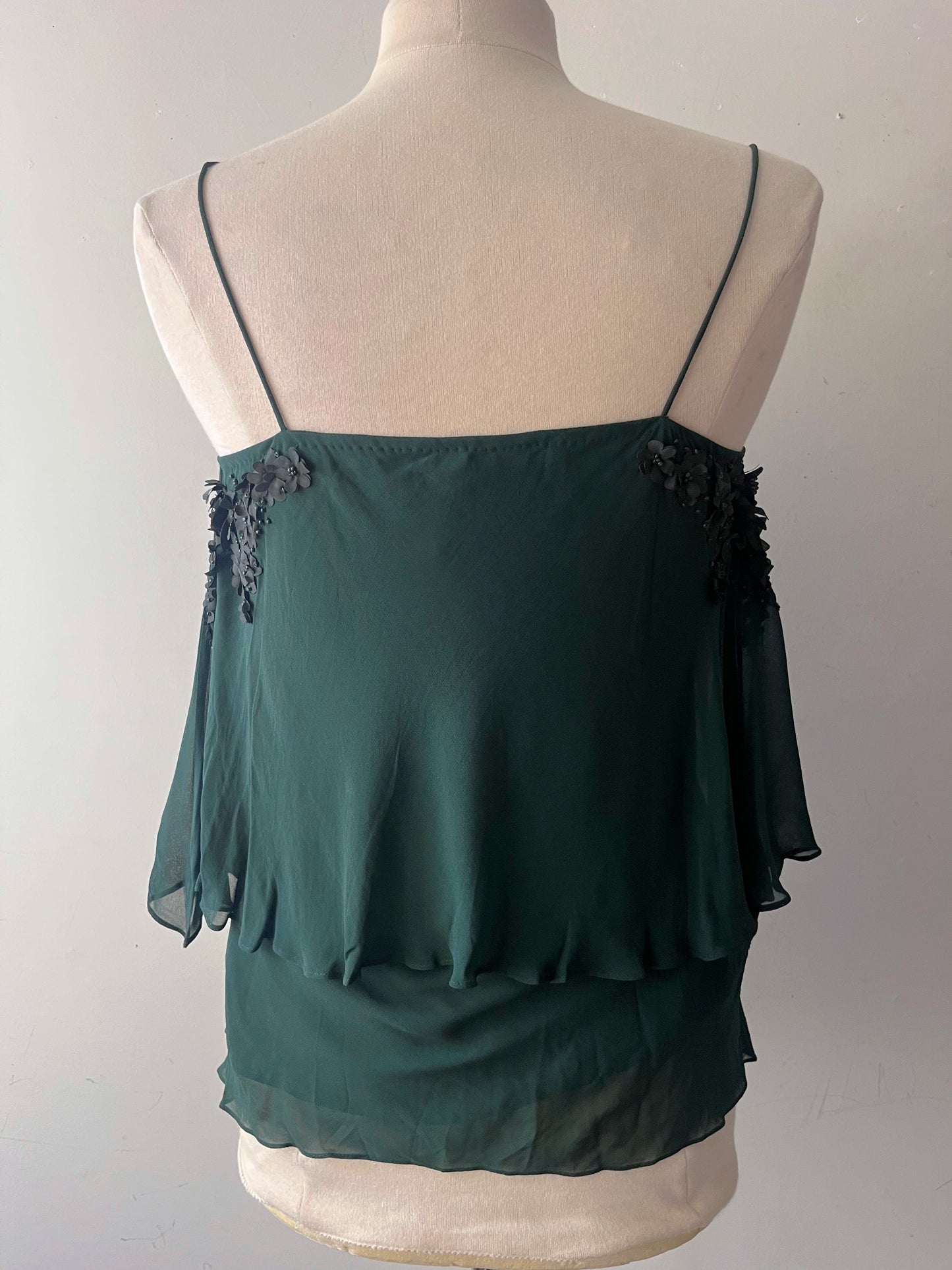 Silk Chiffon 3D Flower Appliqué Cami| Small
