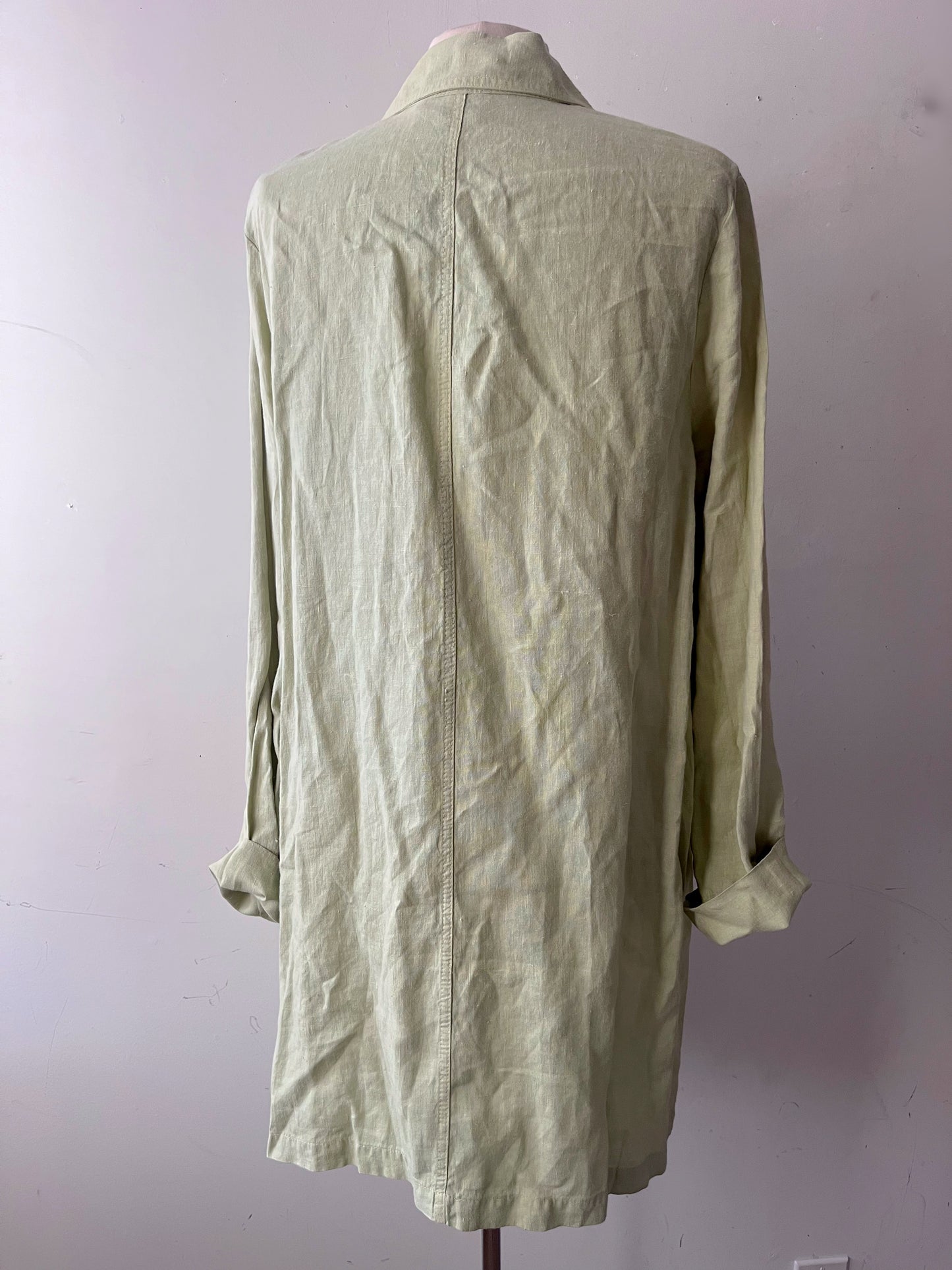 Pistachio Linen Chore Coat| S/M
