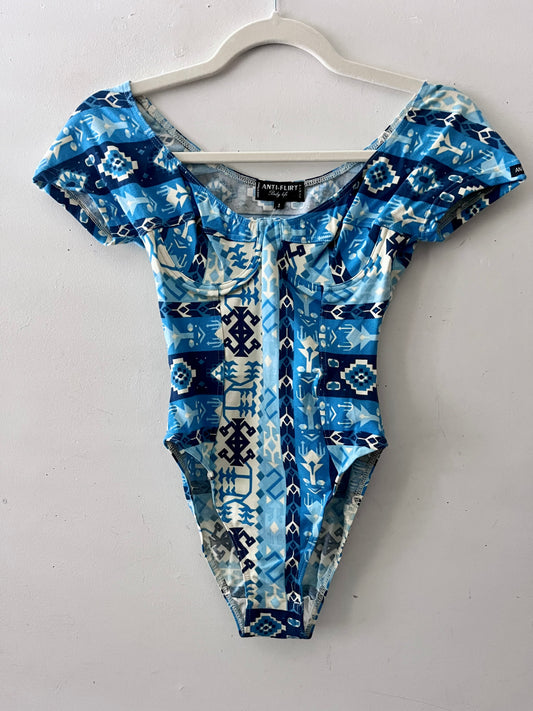 Anti-Flirt Paris Aztec Print Bodysuit| XS/S