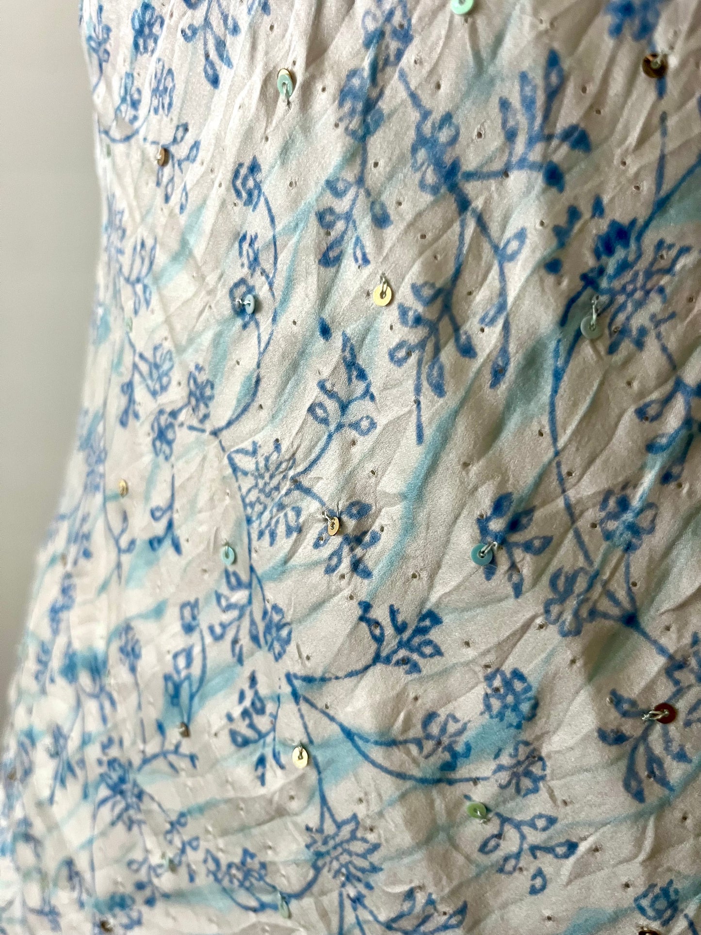 Silk & Lace Floral & Jewel Detail Top| Small