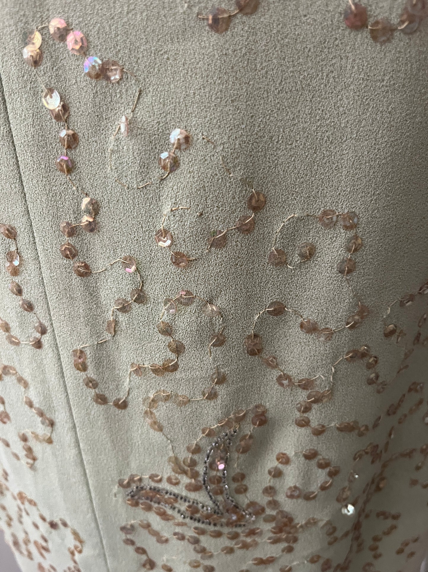 Mint Green Iridescent Sequin Cocktail Dress | S/M
