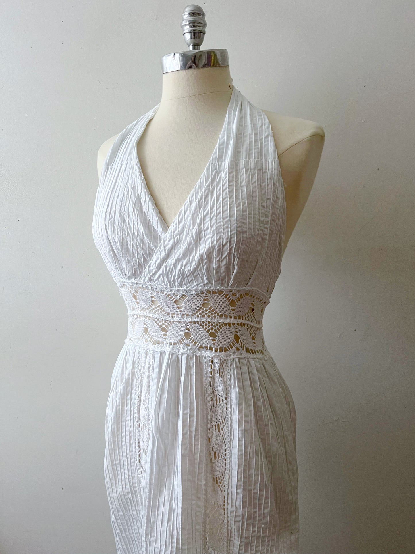 Mexican Wedding Lace Halter Dress| S/M