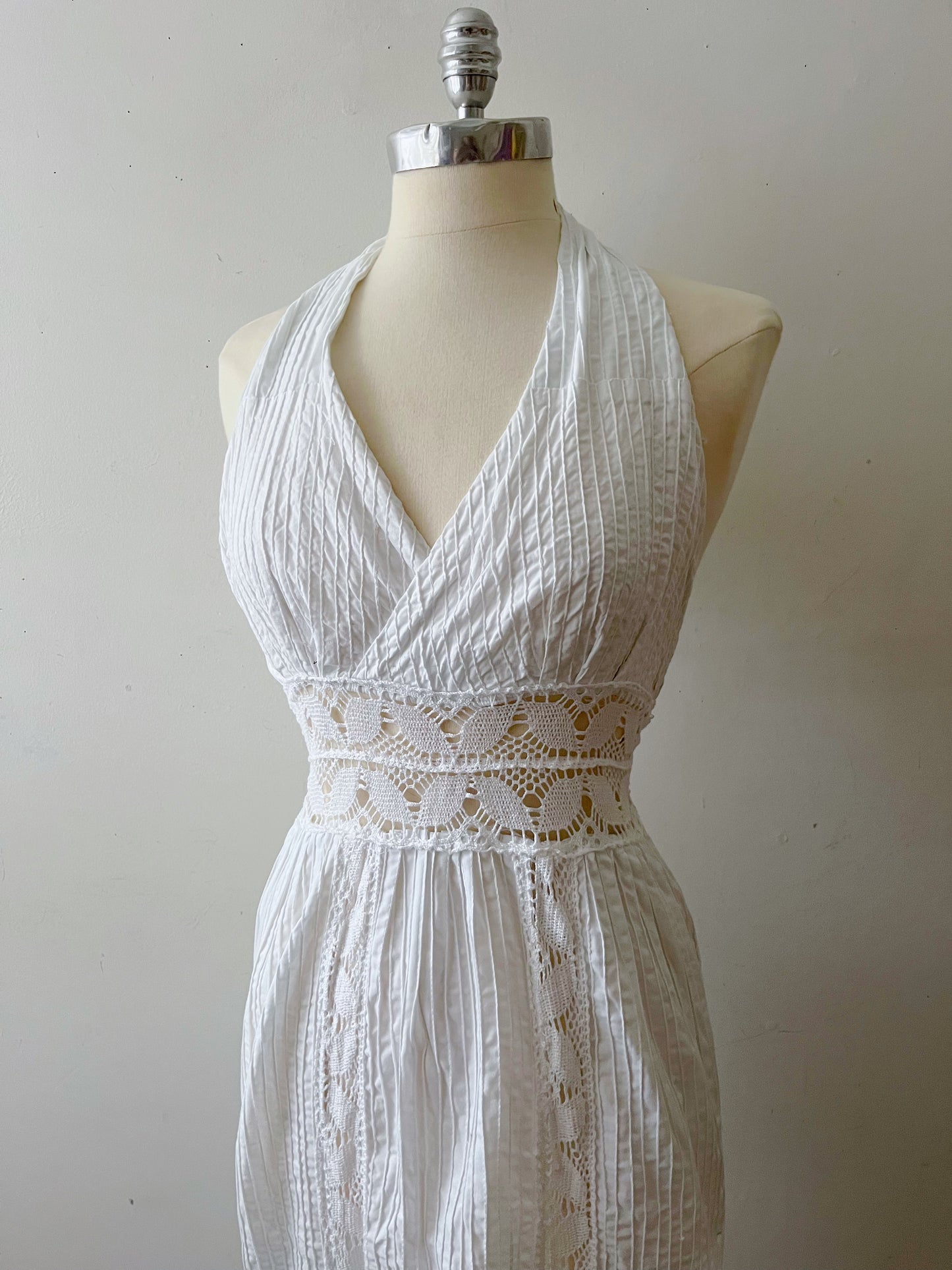 Mexican Wedding Lace Halter Dress| S/M