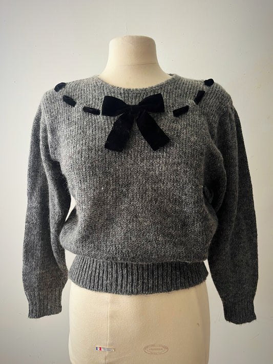 Bow Knit Sweater Top| Medium