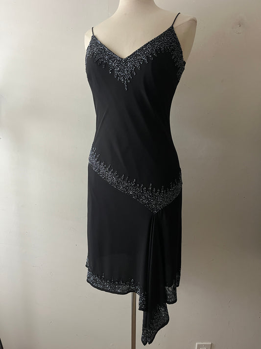 Black Beaded Fairy Dress | Medium