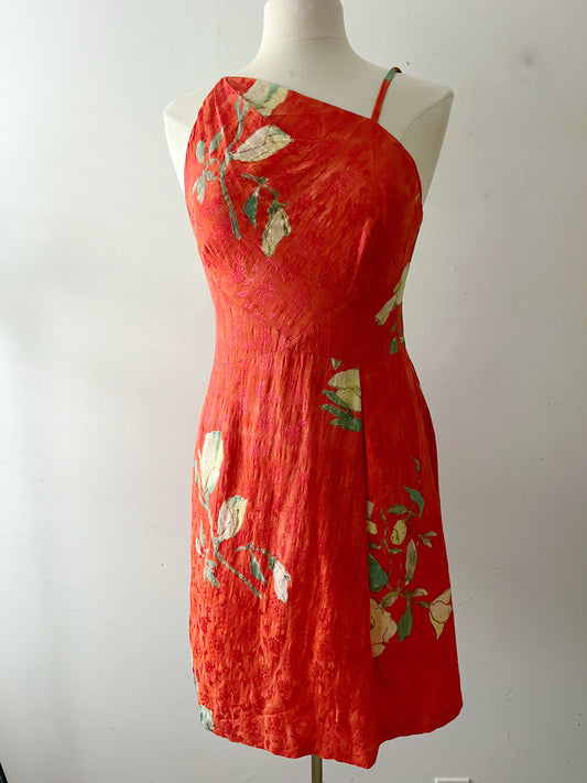 Christian Lacroix Silk Dress with Botanical Appliqué | S/M