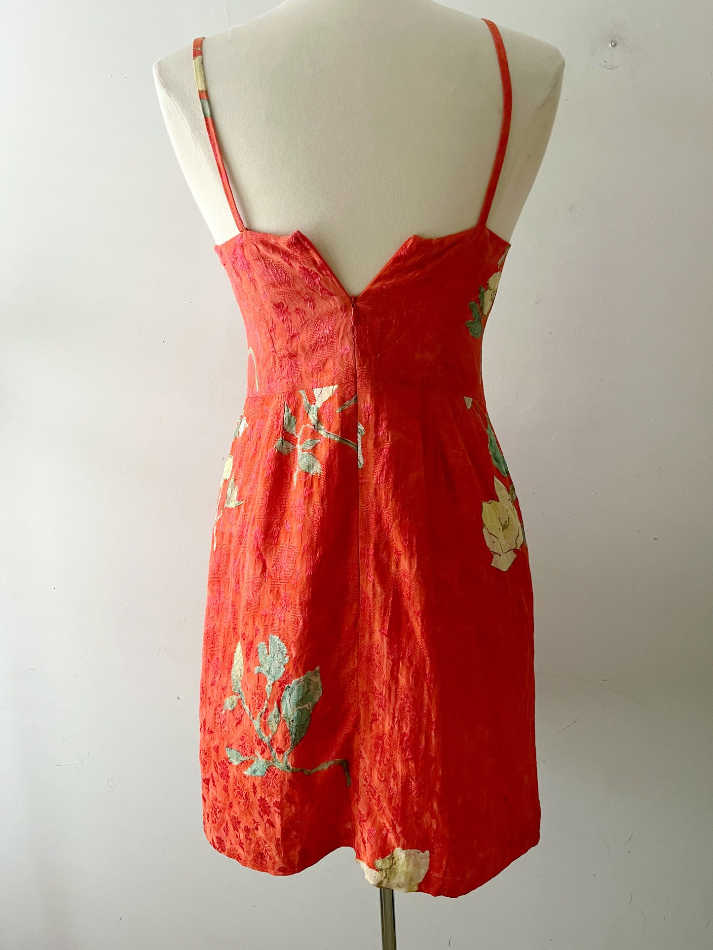 Christian Lacroix Silk Dress with Botanical Appliqué | S/M