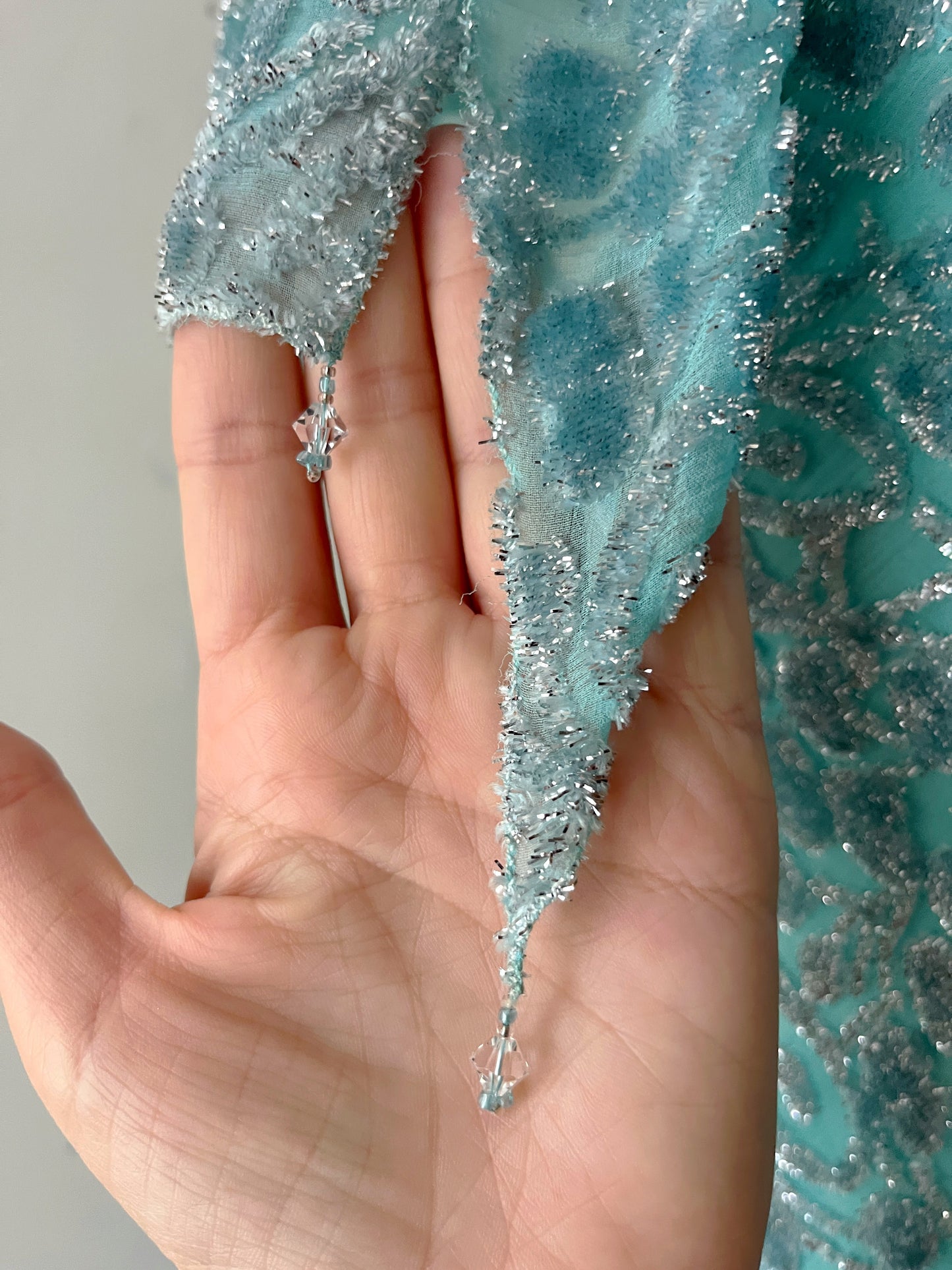 Mira DeMoss Aqua Burnout Velvet Silk Fairy Dress | S/M