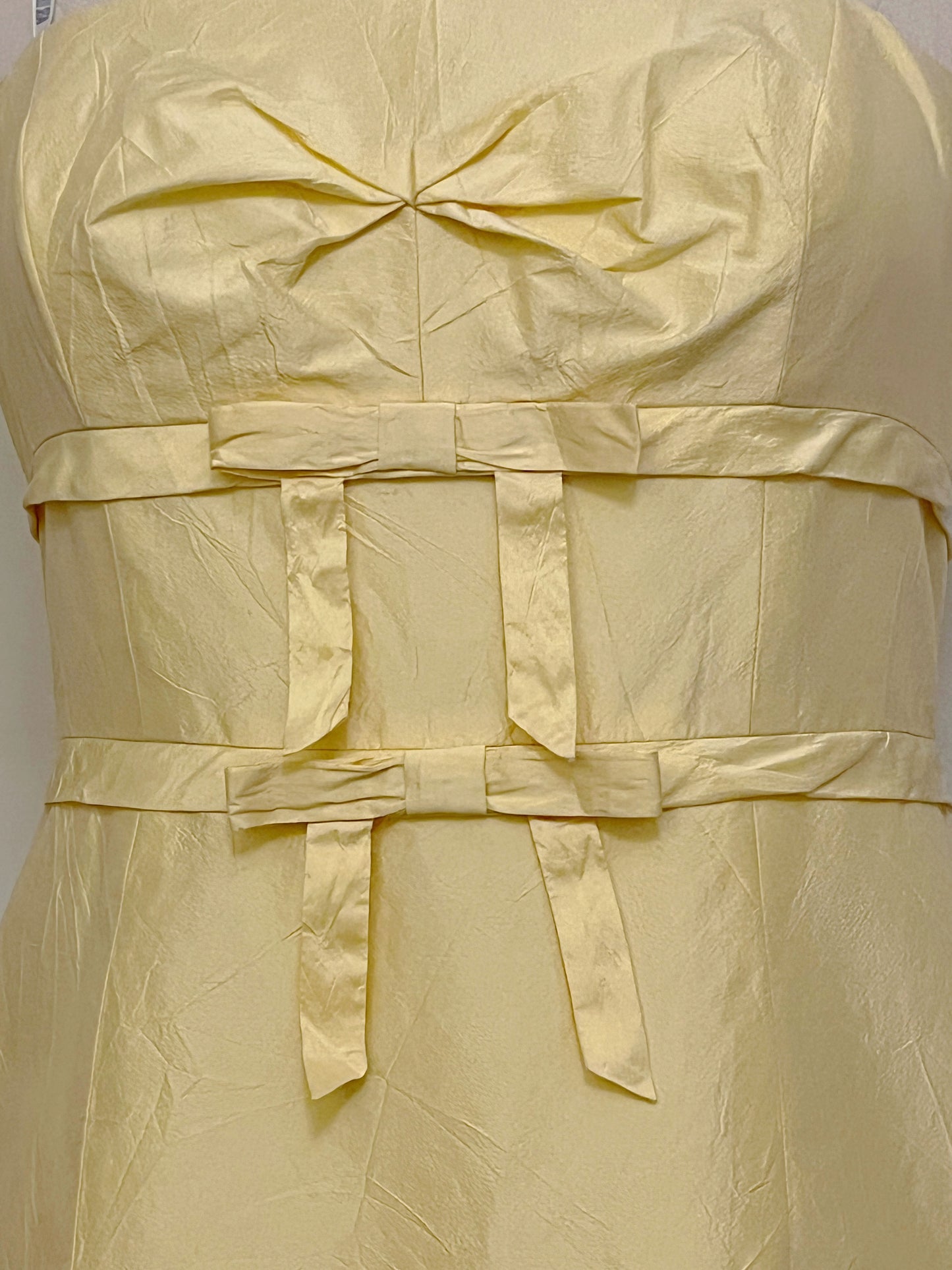 Butter Yellow Silk Mermaid Fishtail Dress| Medium