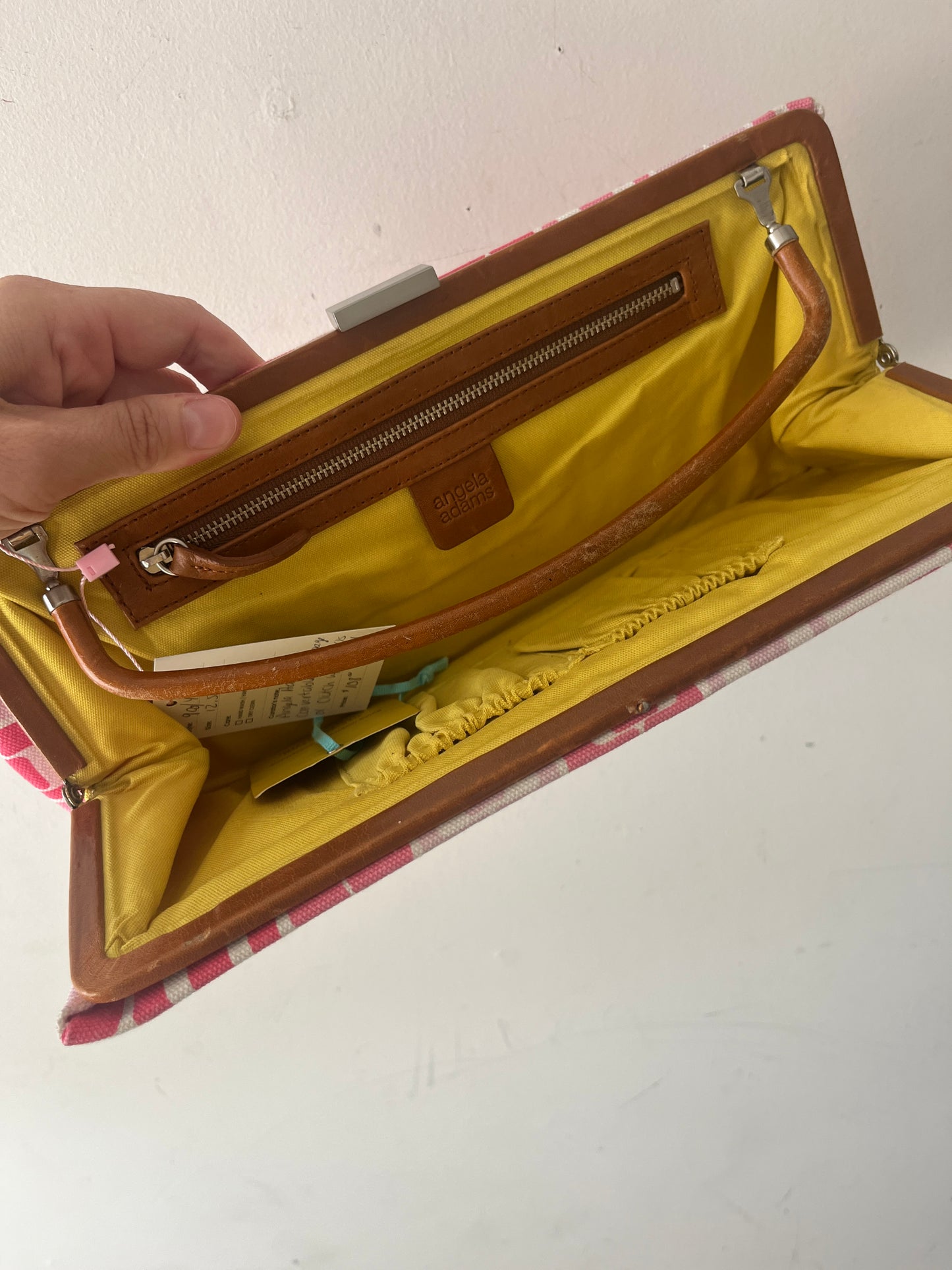 Angela Adams Mod Geometric Canvas Handbag Clutch