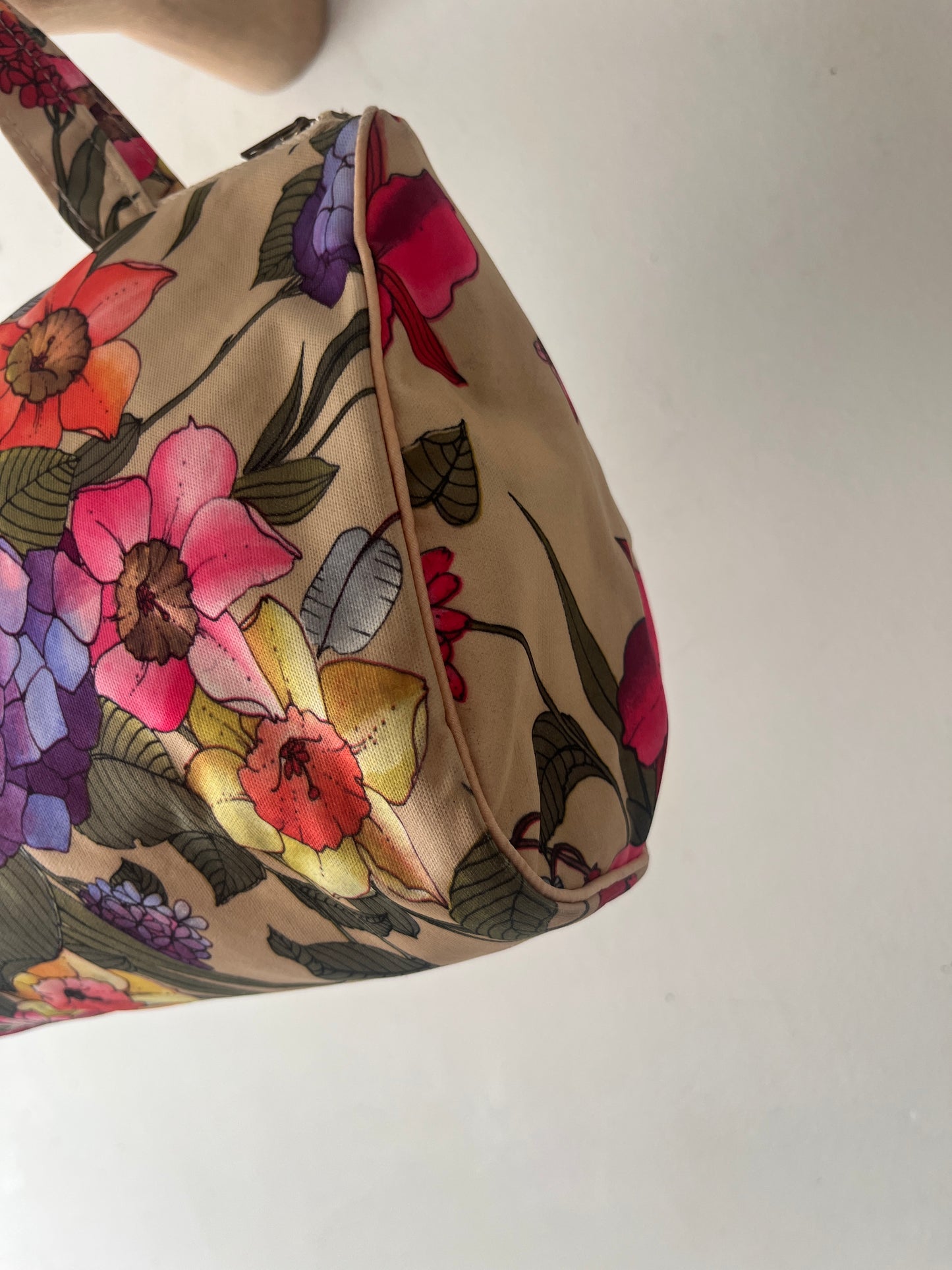 Botanical Floral Print Canvas Hand Bag