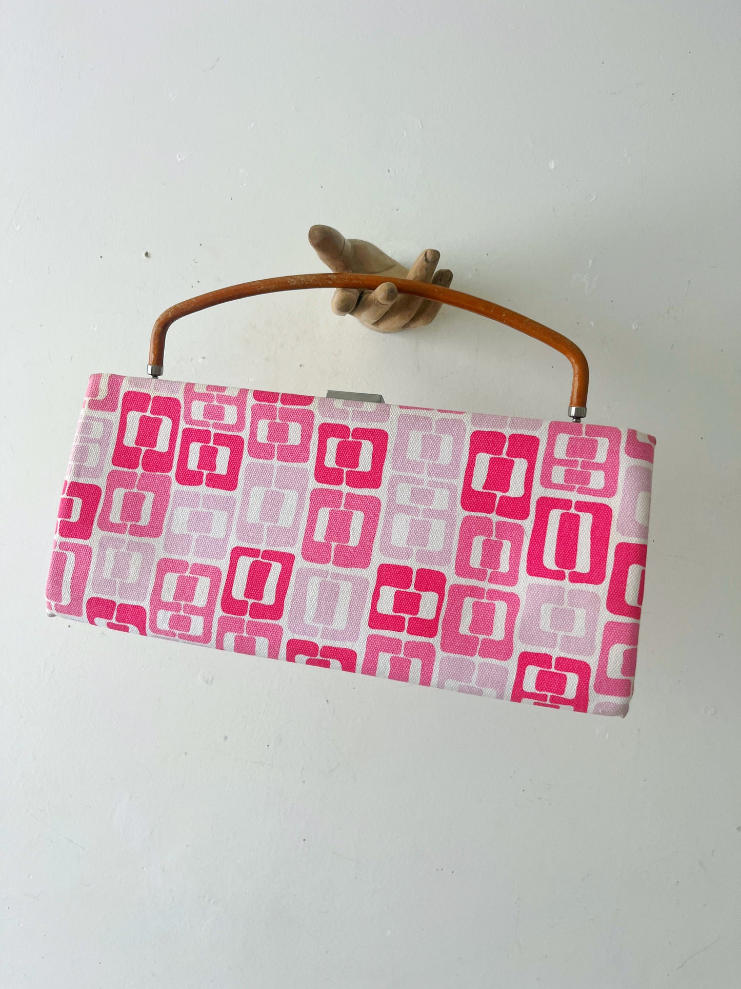 Angela Adams Mod Geometric Canvas Handbag Clutch