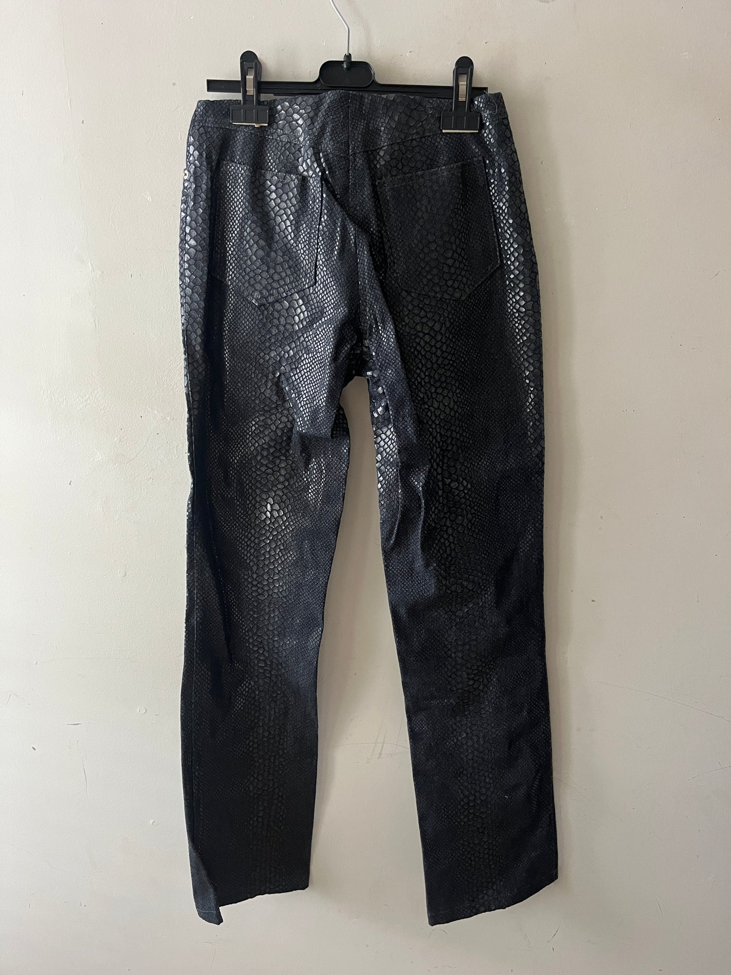Coated Denim Snakeskin Jacket & Pant Set| Small