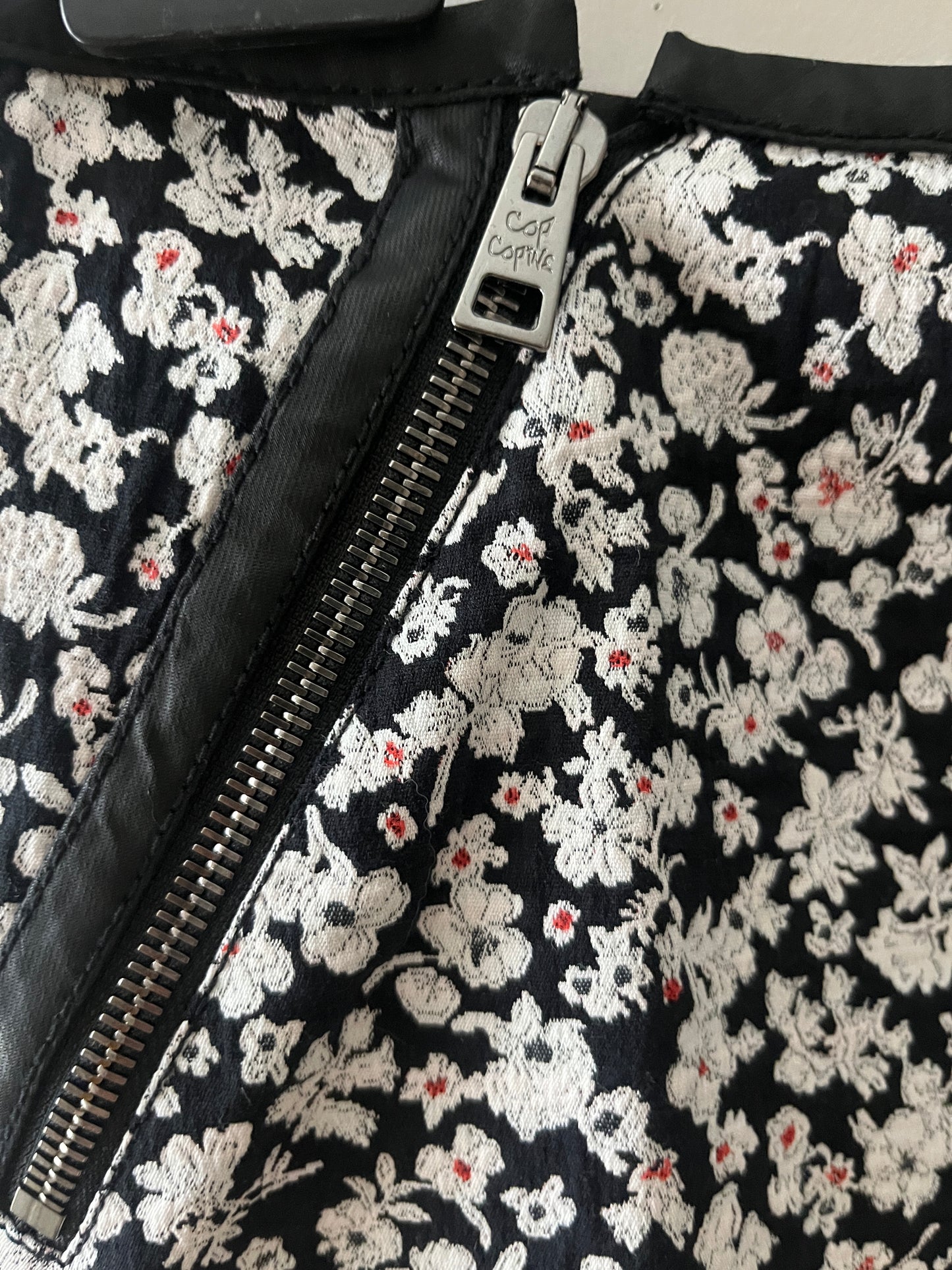 Cop Copine Jacquard Floral Knit Mini Skirt| Small