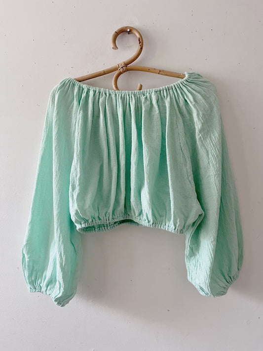 Mint Cotton Top| O/S