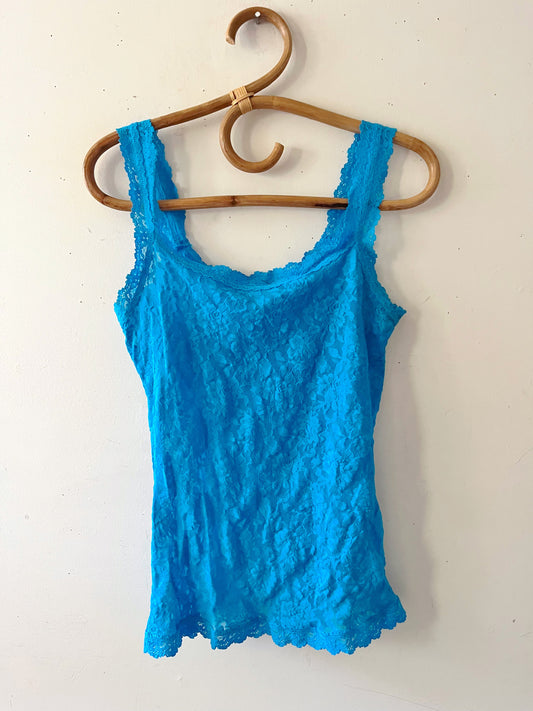 Mesh Lace Pale Blue Top| Medium