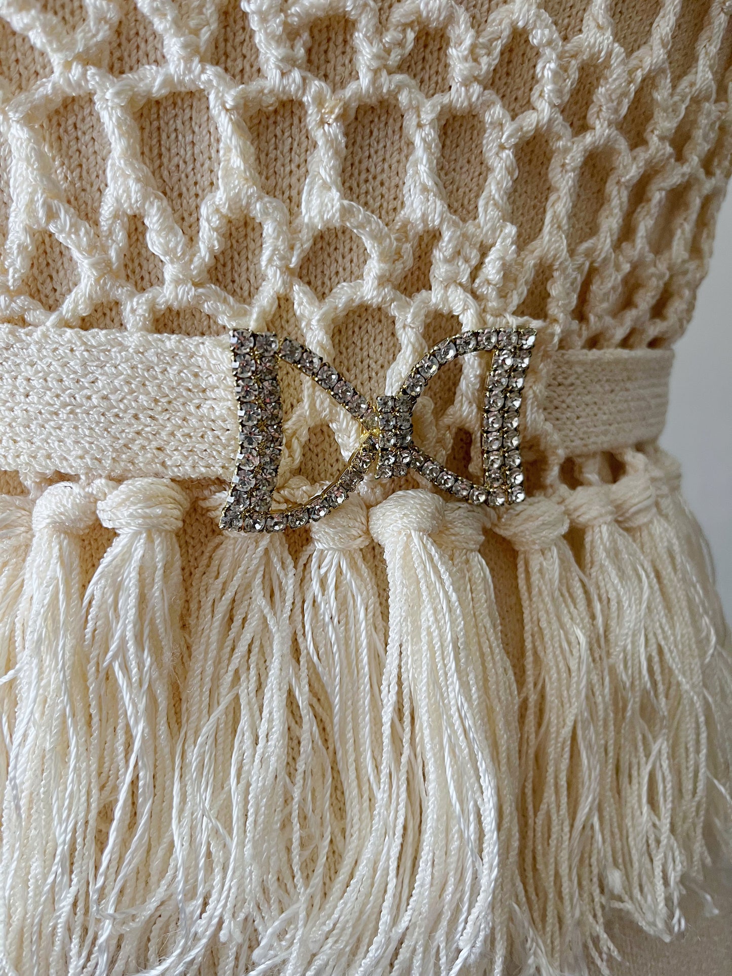 Crochet Knit Fringe Dress